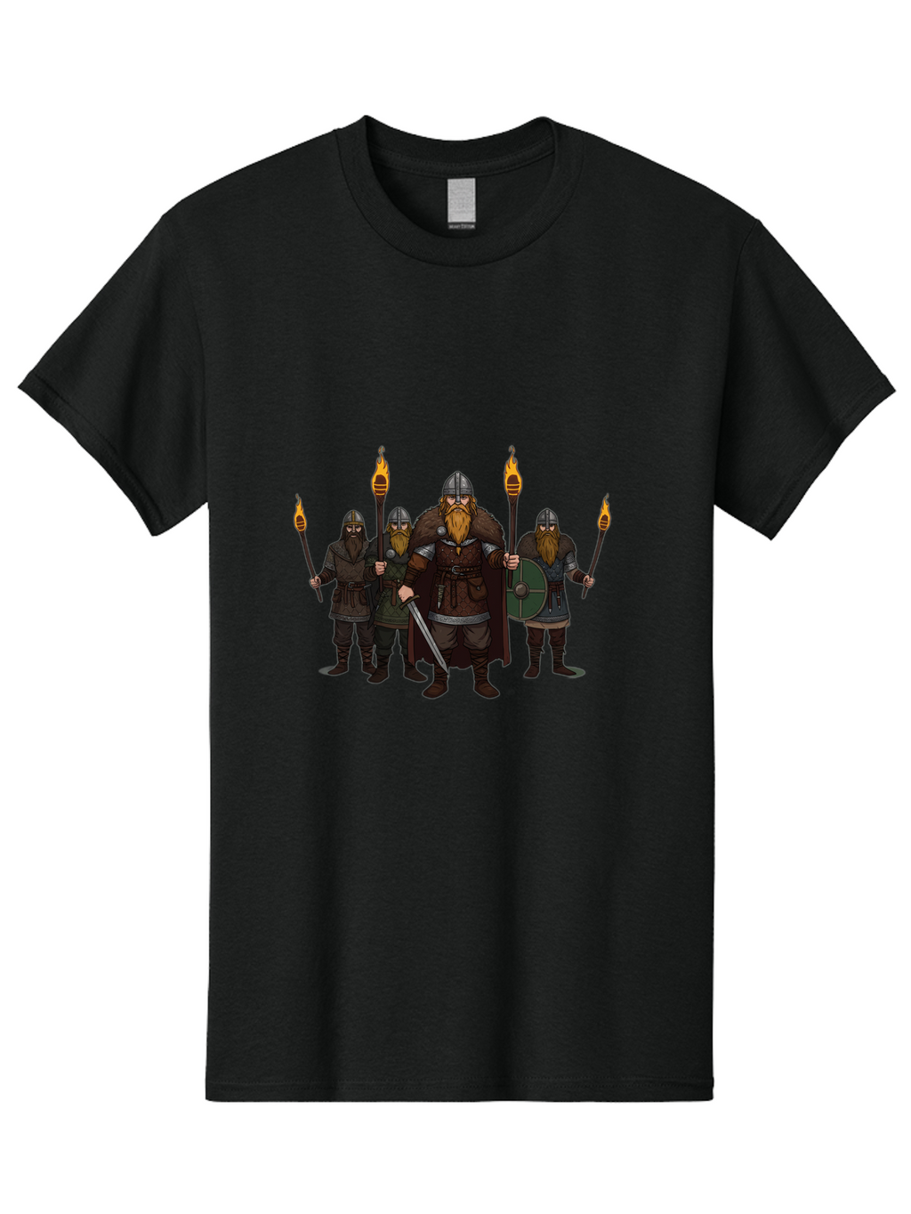 Viking-Warriors-7 Men'S Graphic Tee, 100% Cotton, Comfortable Casual Summer Wear, Machine Washable, Vintage Camera, Old Camera, Antique Camera, Black Camera, Classic Photography, Photography Equipment, Nostalgic Device, Film Camera, Camera Art Bah335