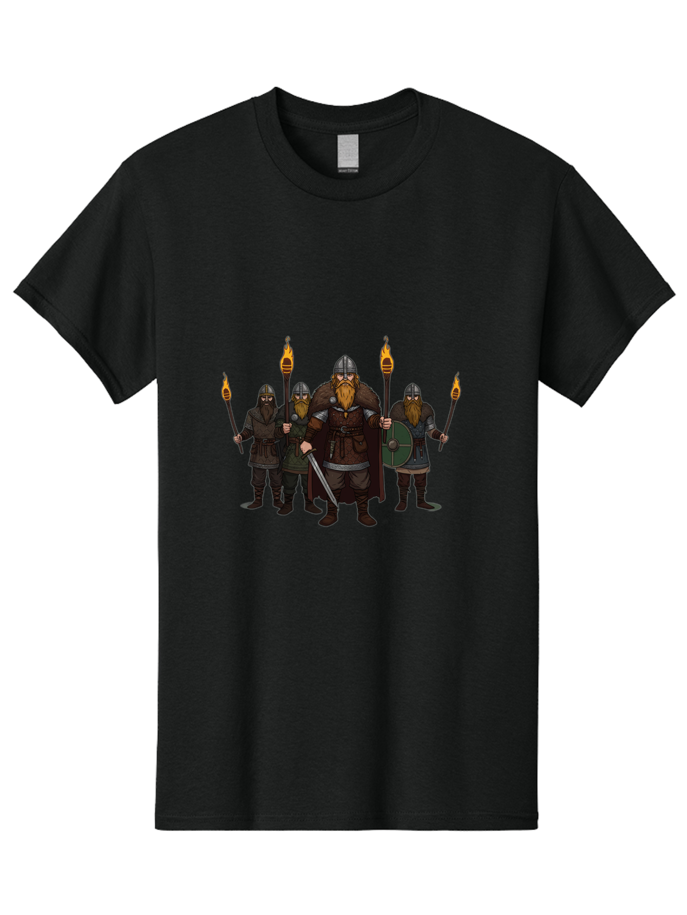 Viking-Warriors-7 Men'S Graphic Tee, 100% Cotton, Comfortable Casual Summer Wear, Machine Washable, Vintage Camera, Old Camera, Antique Camera, Black Camera, Classic Photography, Photography Equipment, Nostalgic Device, Film Camera, Camera Art Bah335