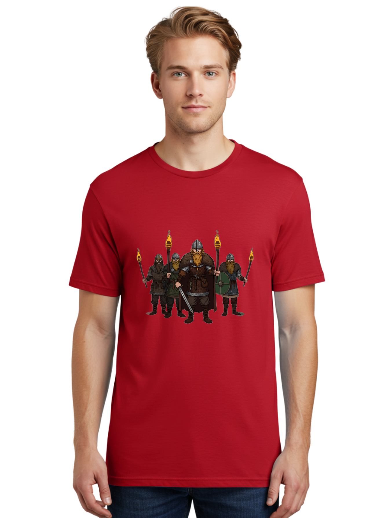 Viking-Warriors-7 Men'S Graphic Tee, 100% Cotton, Comfortable Casual Summer Wear, Machine Washable, Vintage Camera, Old Camera, Antique Camera, Black Camera, Classic Photography, Photography Equipment, Nostalgic Device, Film Camera, Camera Art Bah335