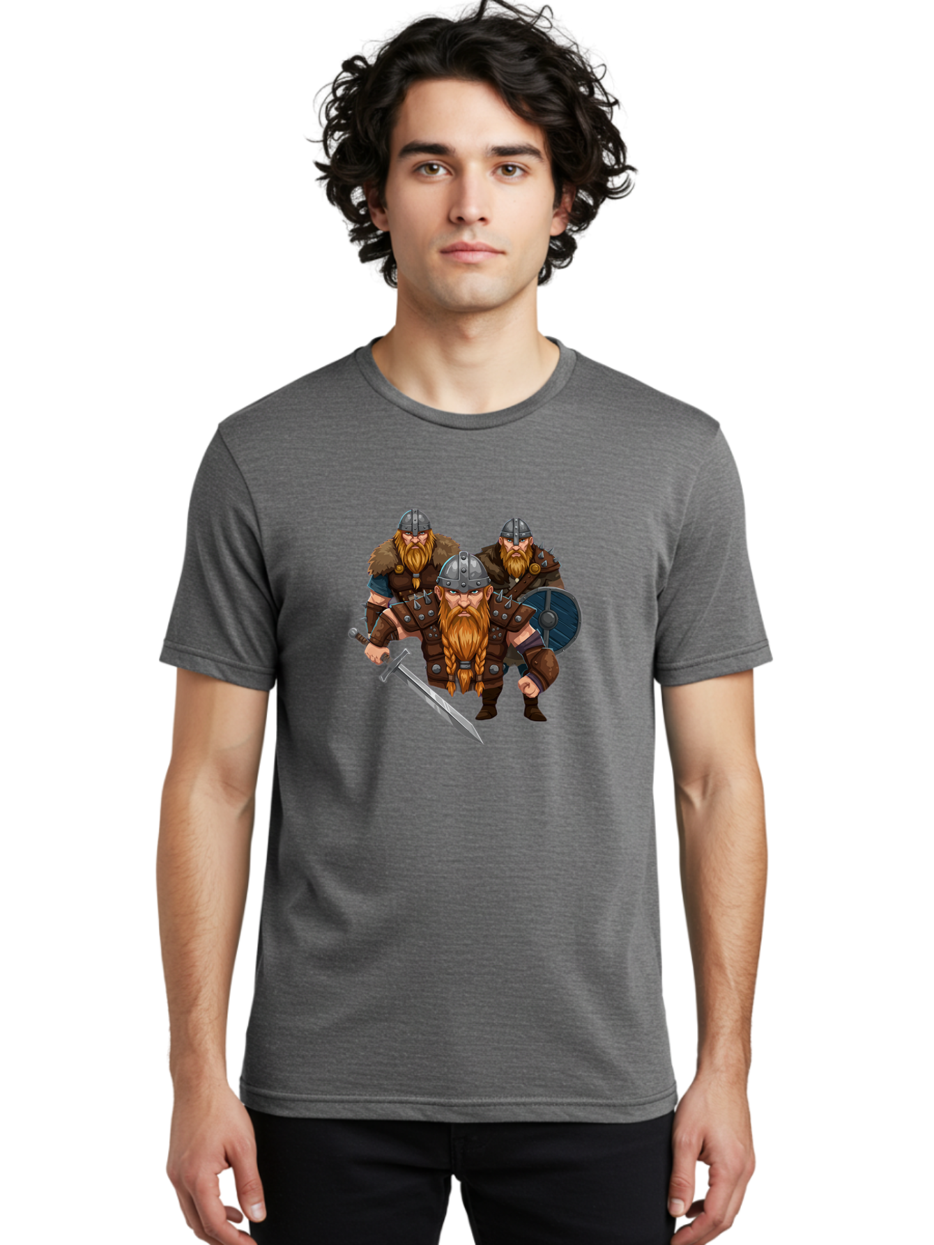 Viking-Warriors-9 Men'S Graphic Tee, 100% Cotton, Comfortable Casual Summer Wear, Machine Washable, Vintage Camera, Old Camera, Antique Camera, Black Camera, Classic Photography, Photography Equipment, Nostalgic Device, Film Camera, Camera Art Bah337