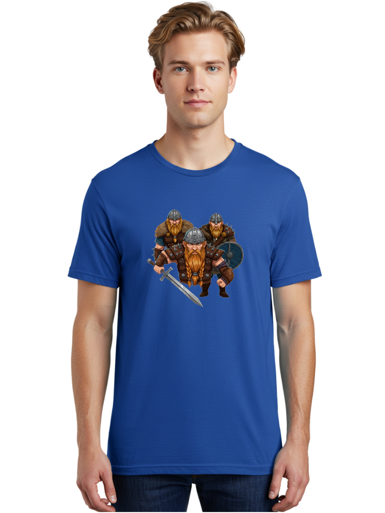 Viking-Warriors-9 Men'S Graphic Tee, 100% Cotton, Comfortable Casual Summer Wear, Machine Washable, Vintage Camera, Old Camera, Antique Camera, Black Camera, Classic Photography, Photography Equipment, Nostalgic Device, Film Camera, Camera Art Bah337