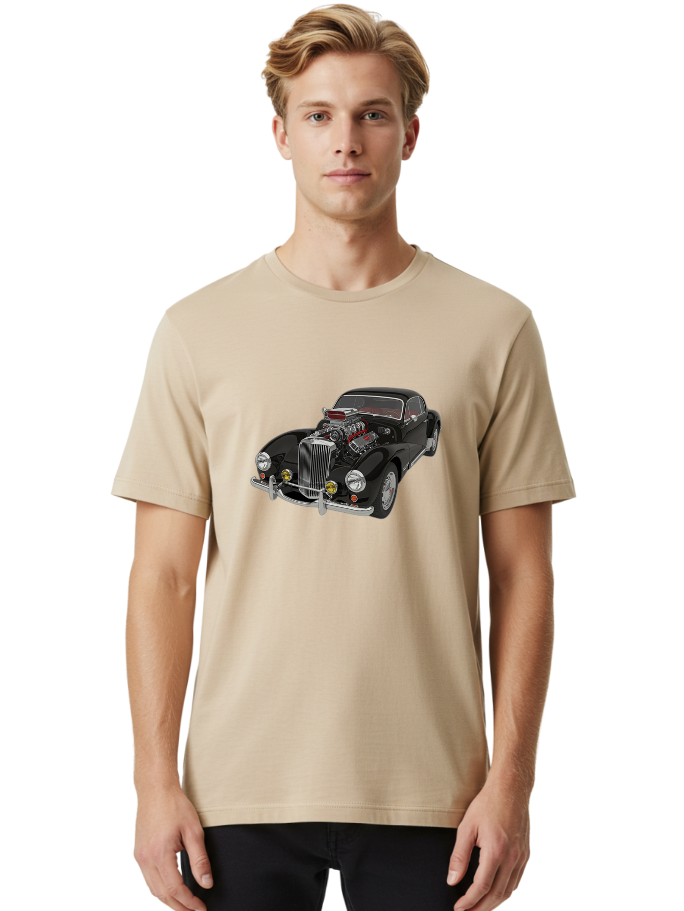 Vintage-Car Men'S Graphic Tee, 100% Cotton, Comfortable Casual Summer Wear, Machine Washable, Vintage Camera, Old Camera, Antique Camera, Black Camera, Classic Photography, Photography Equipment, Nostalgic Device, Film Camera, Camera Art Bah343
