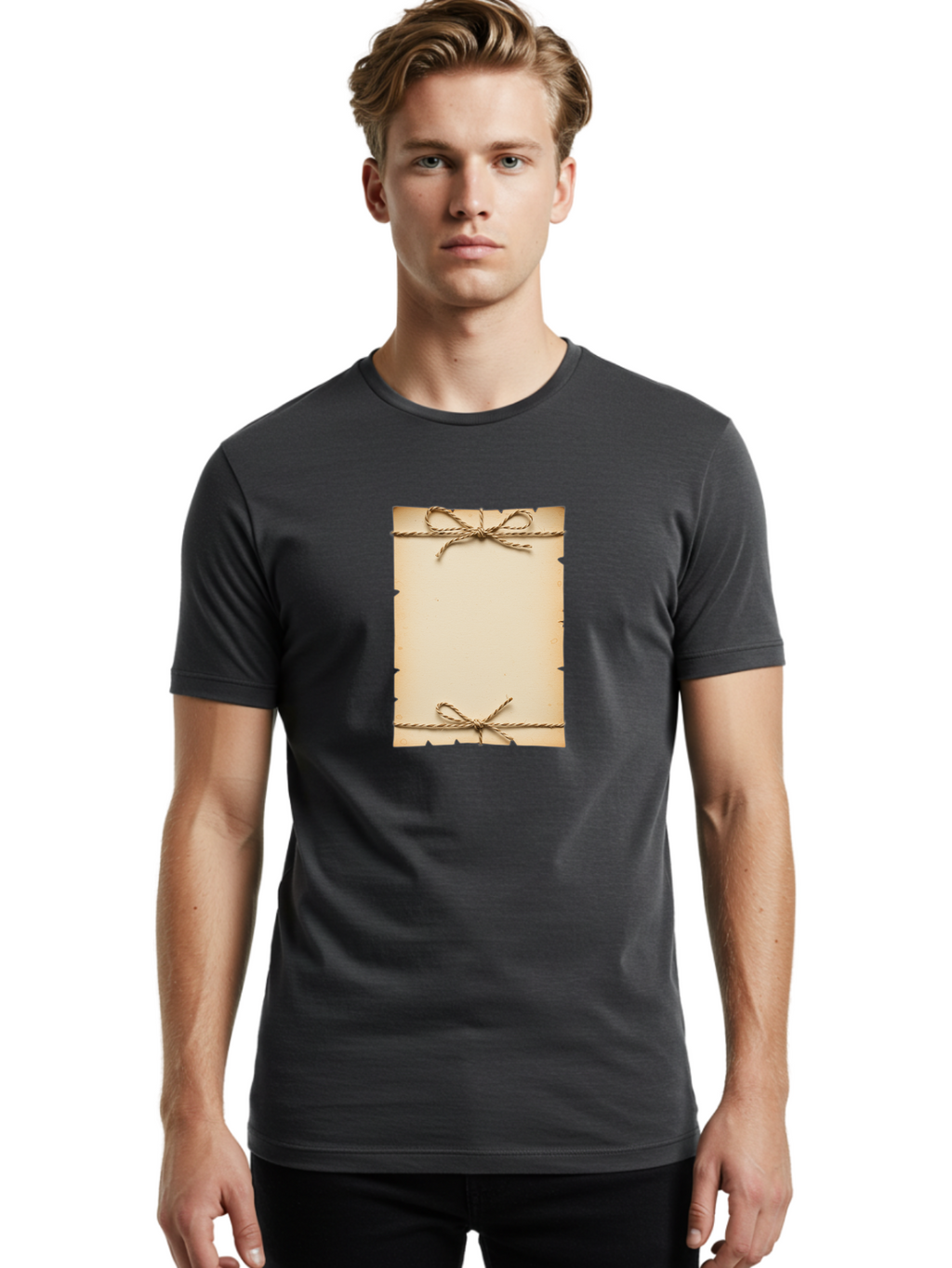 Vintage-Scroll Men'S Graphic Tee, 100% Cotton, Comfortable Casual Summer Wear, Machine Washable, Vintage Camera, Old Camera, Antique Camera, Black Camera, Classic Photography, Photography Equipment, Nostalgic Device, Film Camera, Camera Art Bah347