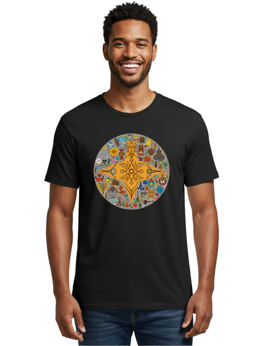 Vitruvian-Man Men'S Graphic Tee, 100% Cotton, Comfortable Casual Summer Wear, Machine Washable, Vintage Camera, Old Camera, Antique Camera, Black Camera, Classic Photography, Photography Equipment, Nostalgic Device, Film Camera, Camera Art Bah350