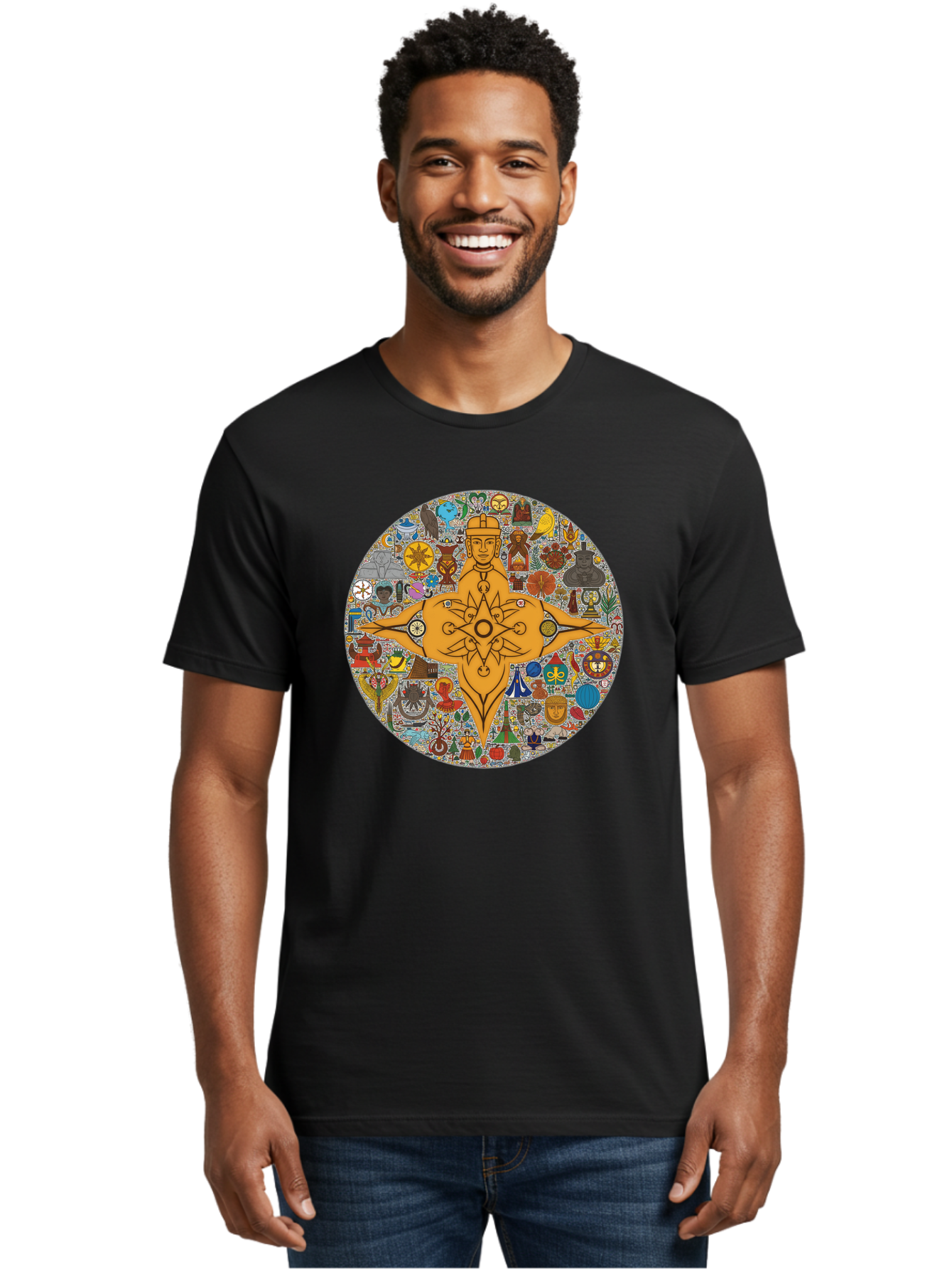 Vitruvian-Man Men'S Graphic Tee, 100% Cotton, Comfortable Casual Summer Wear, Machine Washable, Vintage Camera, Old Camera, Antique Camera, Black Camera, Classic Photography, Photography Equipment, Nostalgic Device, Film Camera, Camera Art Bah350