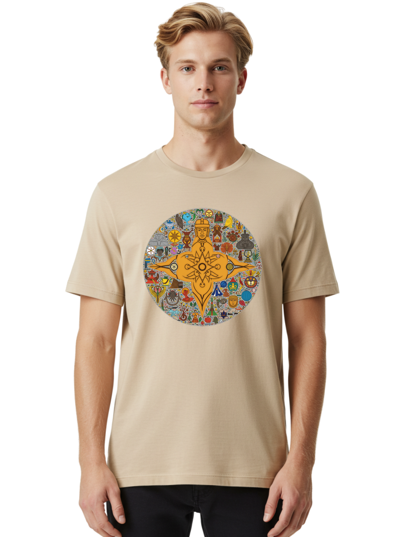 Vitruvian-Man Men'S Graphic Tee, 100% Cotton, Comfortable Casual Summer Wear, Machine Washable, Vintage Camera, Old Camera, Antique Camera, Black Camera, Classic Photography, Photography Equipment, Nostalgic Device, Film Camera, Camera Art Bah350