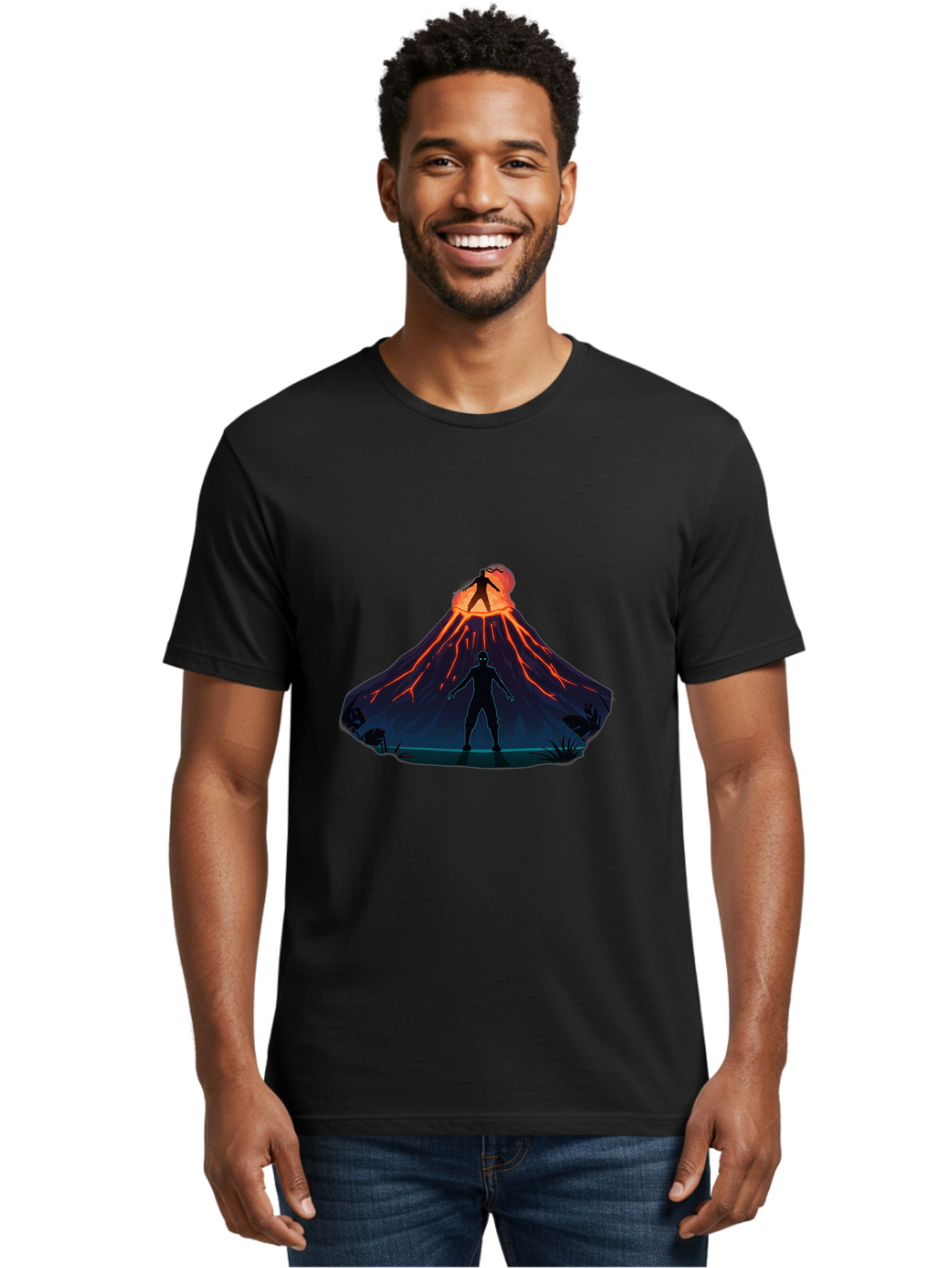 Volcano-Eruption Men'S Graphic Tee, 100% Cotton, Comfortable Casual Summer Wear, Machine Washable, Vintage Camera, Old Camera, Antique Camera, Black Camera, Classic Photography, Photography Equipment, Nostalgic Device, Film Camera, Camera Art Bah351