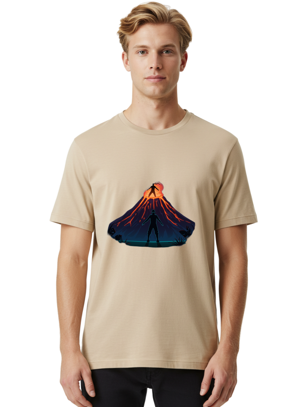 Volcano-Eruption Men'S Graphic Tee, 100% Cotton, Comfortable Casual Summer Wear, Machine Washable, Vintage Camera, Old Camera, Antique Camera, Black Camera, Classic Photography, Photography Equipment, Nostalgic Device, Film Camera, Camera Art Bah351