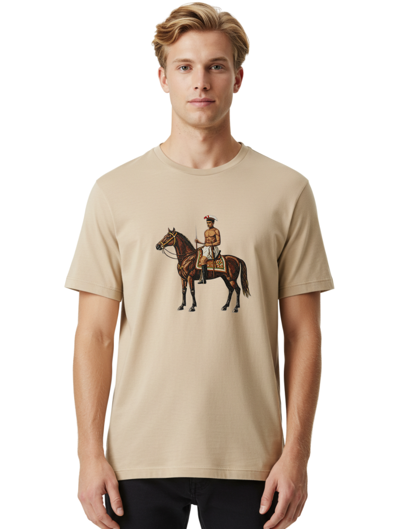 Warrior-On-Horse Men'S Graphic Tee, 100% Cotton, Comfortable Casual Summer Wear, Machine Washable, Vintage Camera, Old Camera, Antique Camera, Black Camera, Classic Photography, Photography Equipment, Nostalgic Device, Film Camera, Camera Art Bah355
