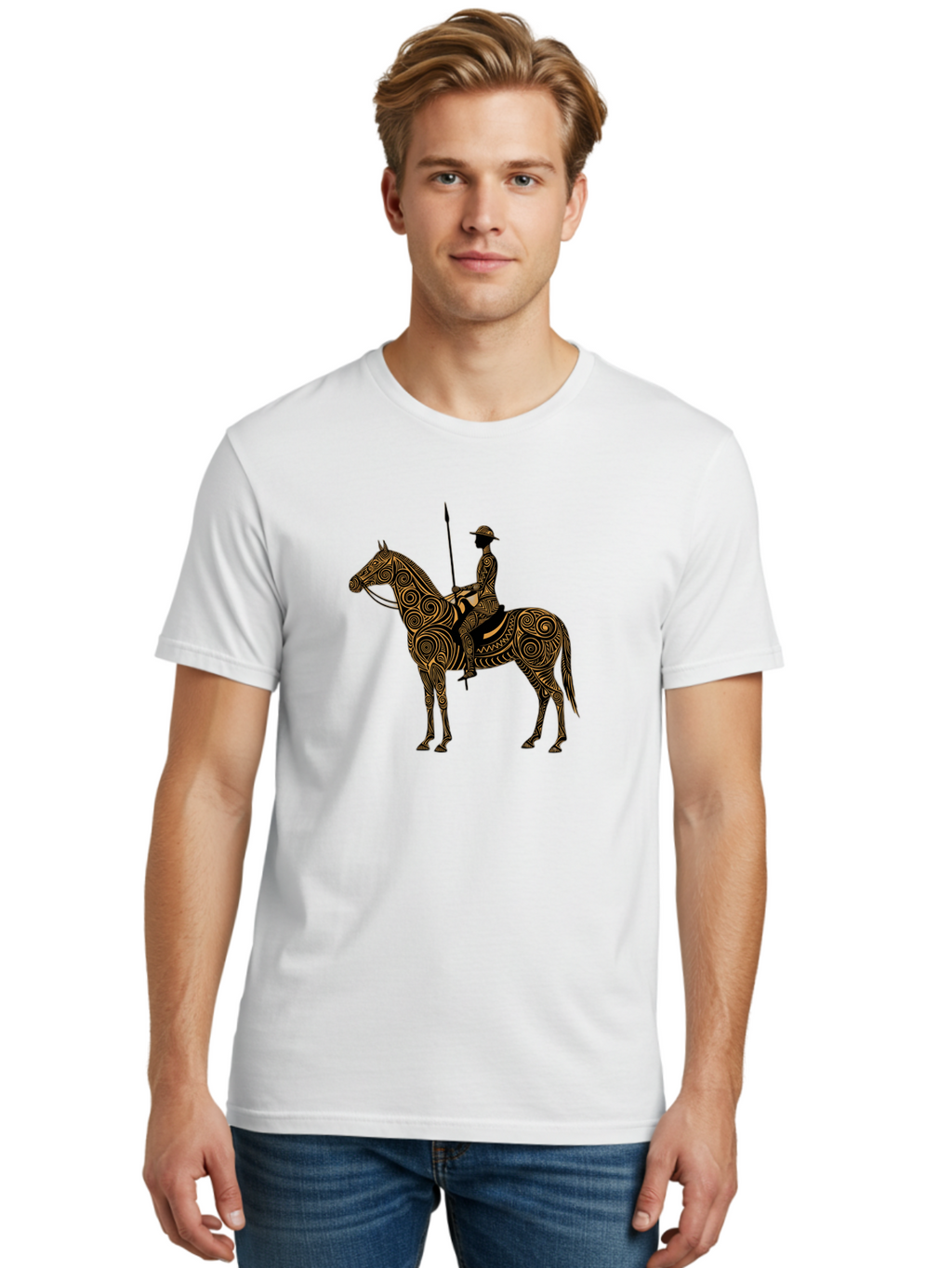 Warrior-On-Horseback Men'S Graphic Tee, 100% Cotton, Comfortable Casual Summer Wear, Machine Washable, Vintage Camera, Old Camera, Antique Camera, Black Camera, Classic Photography, Photography Equipment, Nostalgic Device, Film Camera, Bah356