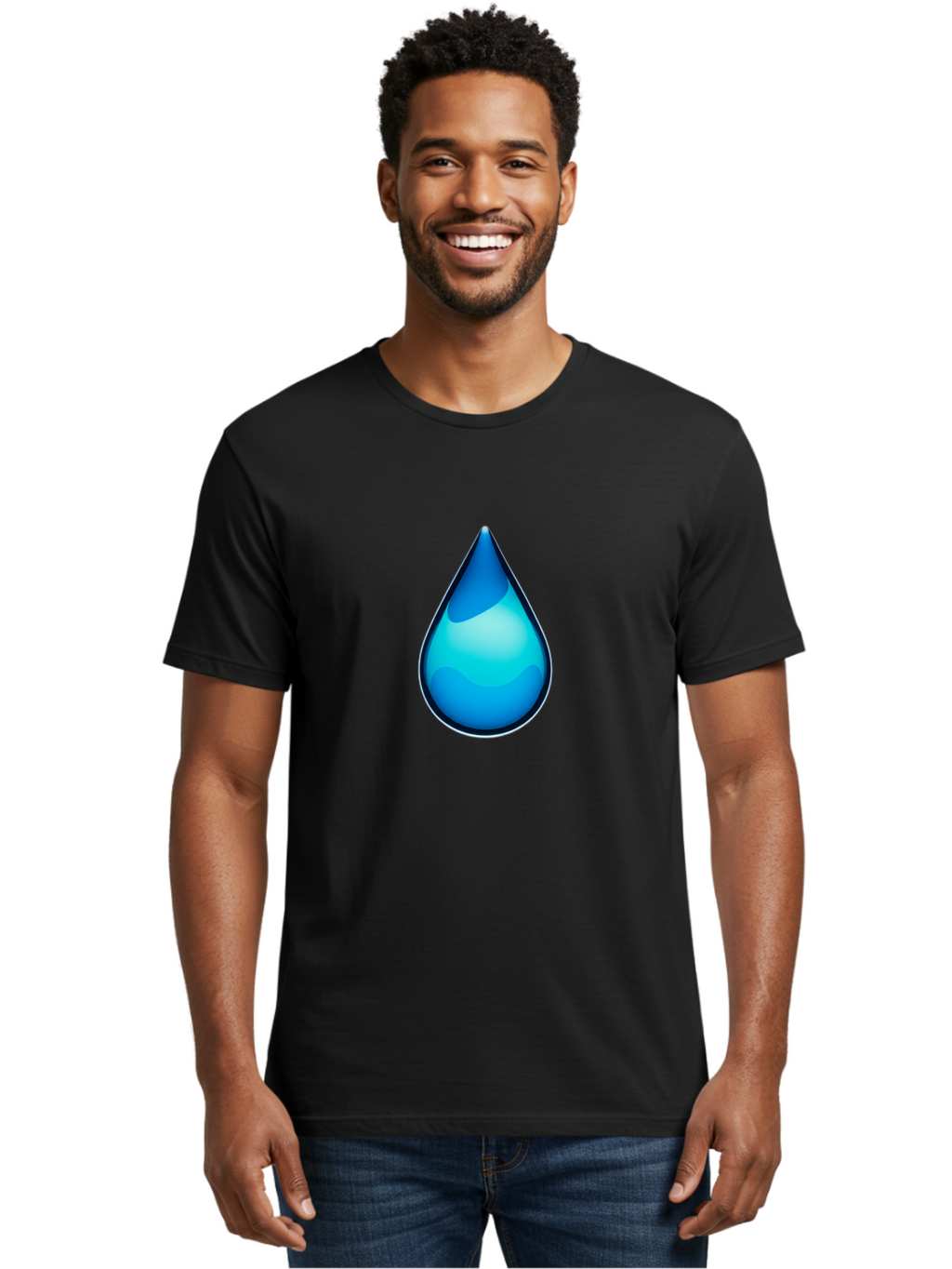Water-Droplet-1 Men'S Graphic Tee, 100% Cotton, Comfortable Casual Summer Wear, Machine Washable, Vintage Camera, Old Camera, Antique Camera, Black Camera, Classic Photography, Photography Equipment, Nostalgic Device, Film Camera, Camera Art Bah360