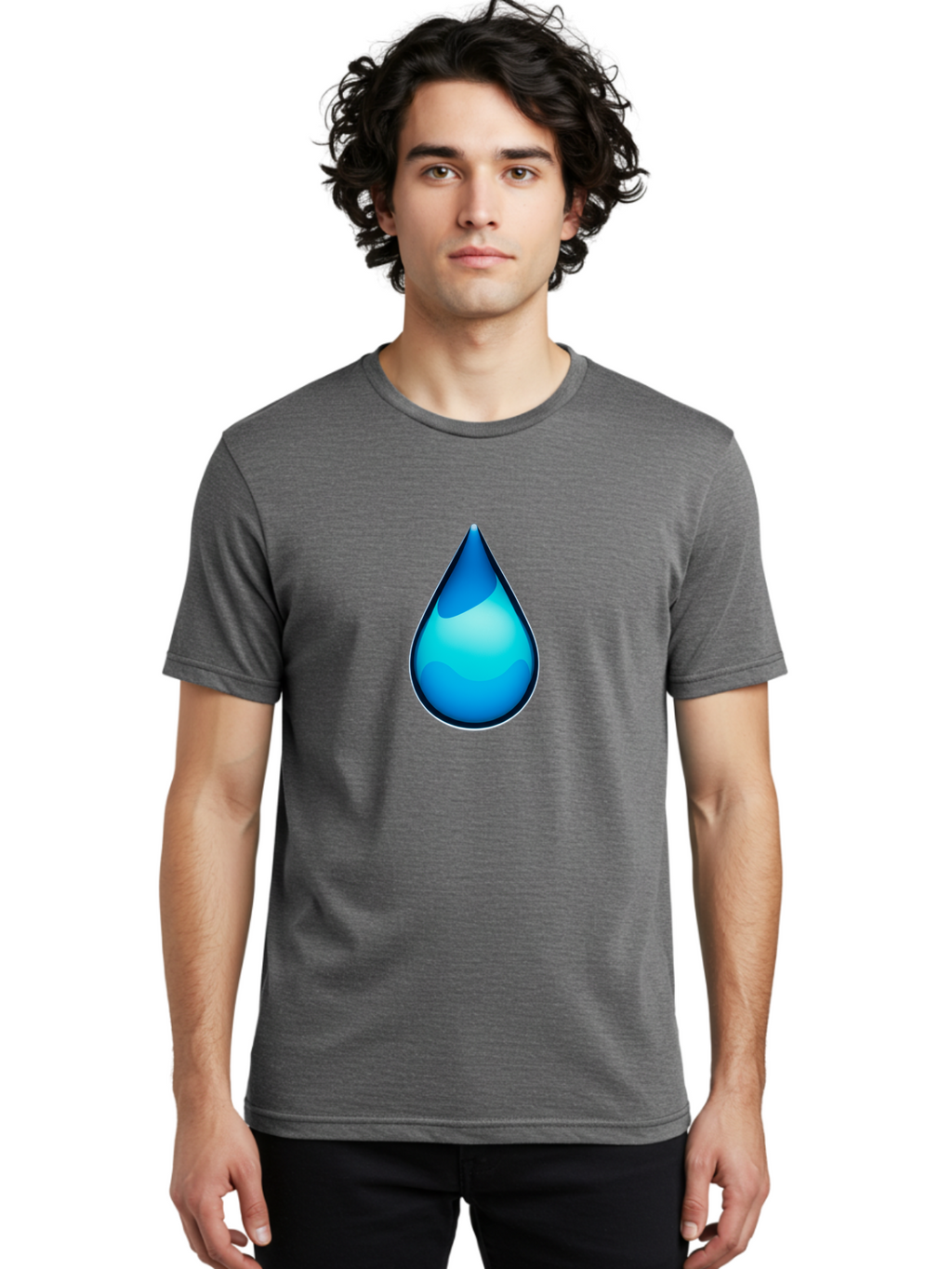 Water-Droplet-1 Men'S Graphic Tee, 100% Cotton, Comfortable Casual Summer Wear, Machine Washable, Vintage Camera, Old Camera, Antique Camera, Black Camera, Classic Photography, Photography Equipment, Nostalgic Device, Film Camera, Camera Art Bah360