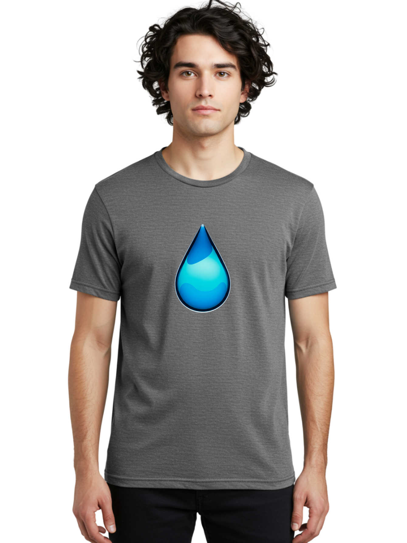 Water-Droplet-1 Men'S Graphic Tee, 100% Cotton, Comfortable Casual Summer Wear, Machine Washable, Vintage Camera, Old Camera, Antique Camera, Black Camera, Classic Photography, Photography Equipment, Nostalgic Device, Film Camera, Camera Art Bah360