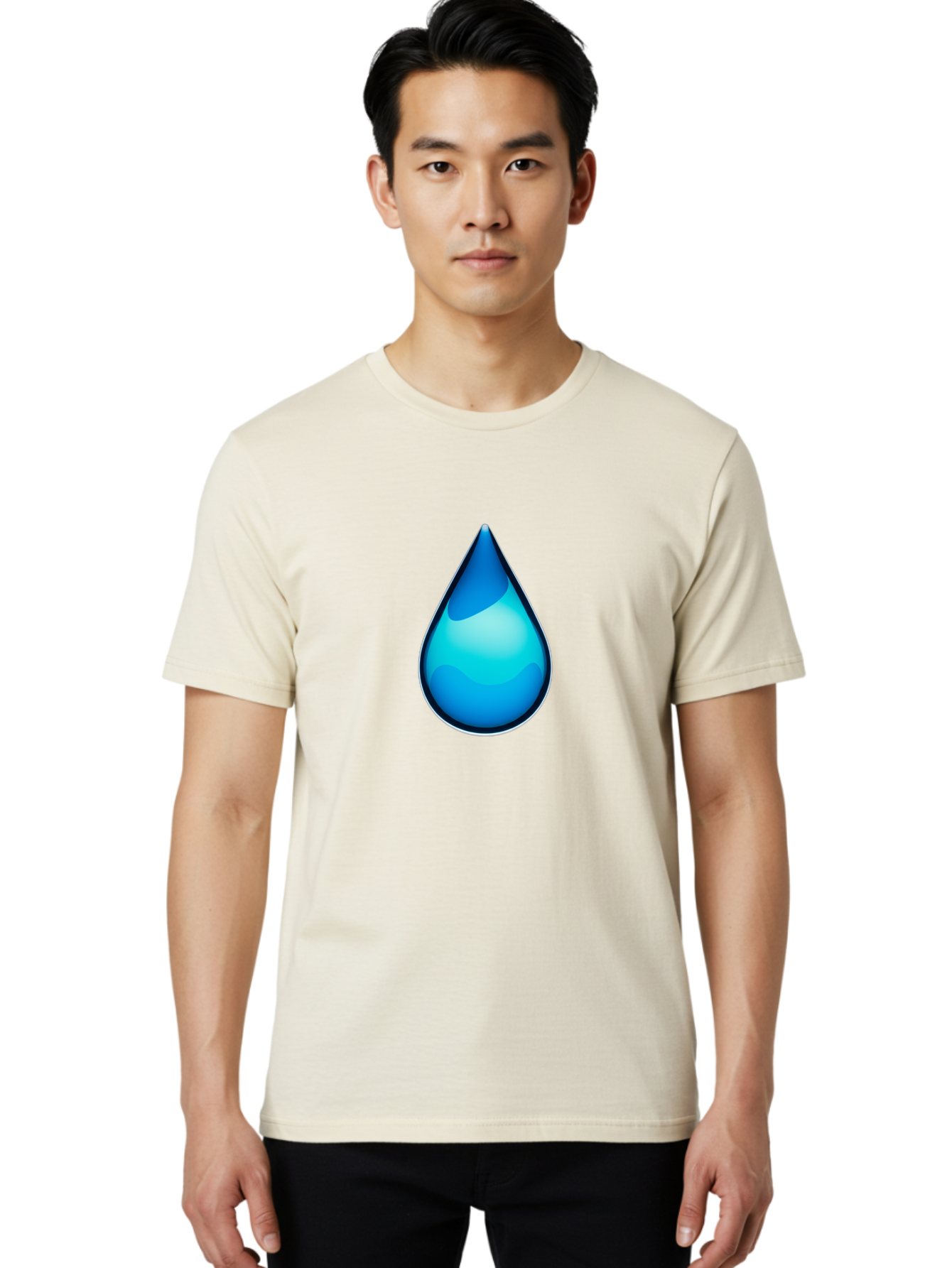 Water-Droplet-1 Men'S Graphic Tee, 100% Cotton, Comfortable Casual Summer Wear, Machine Washable, Vintage Camera, Old Camera, Antique Camera, Black Camera, Classic Photography, Photography Equipment, Nostalgic Device, Film Camera, Camera Art Bah360