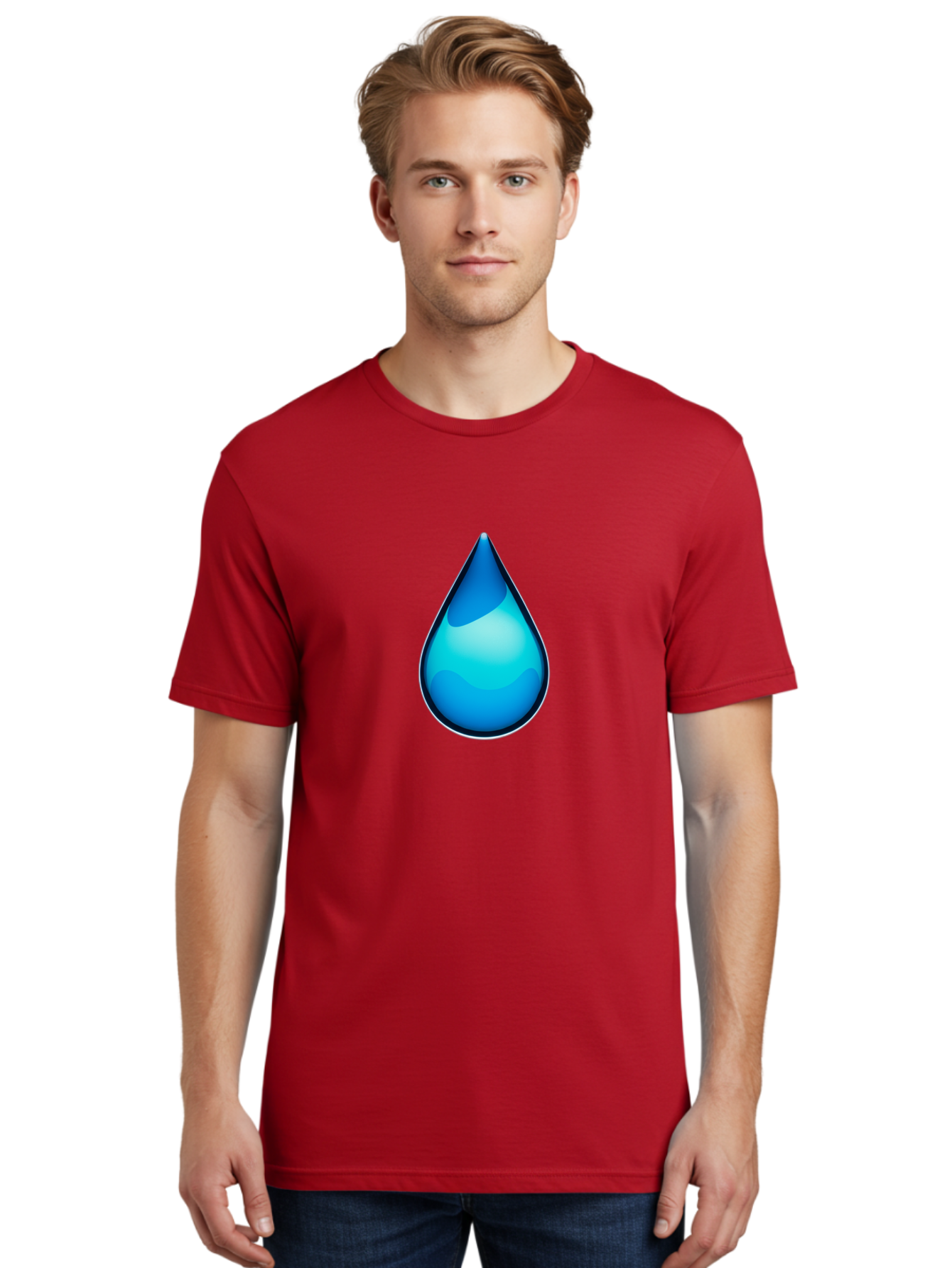 Water-Droplet-1 Men'S Graphic Tee, 100% Cotton, Comfortable Casual Summer Wear, Machine Washable, Vintage Camera, Old Camera, Antique Camera, Black Camera, Classic Photography, Photography Equipment, Nostalgic Device, Film Camera, Camera Art Bah360