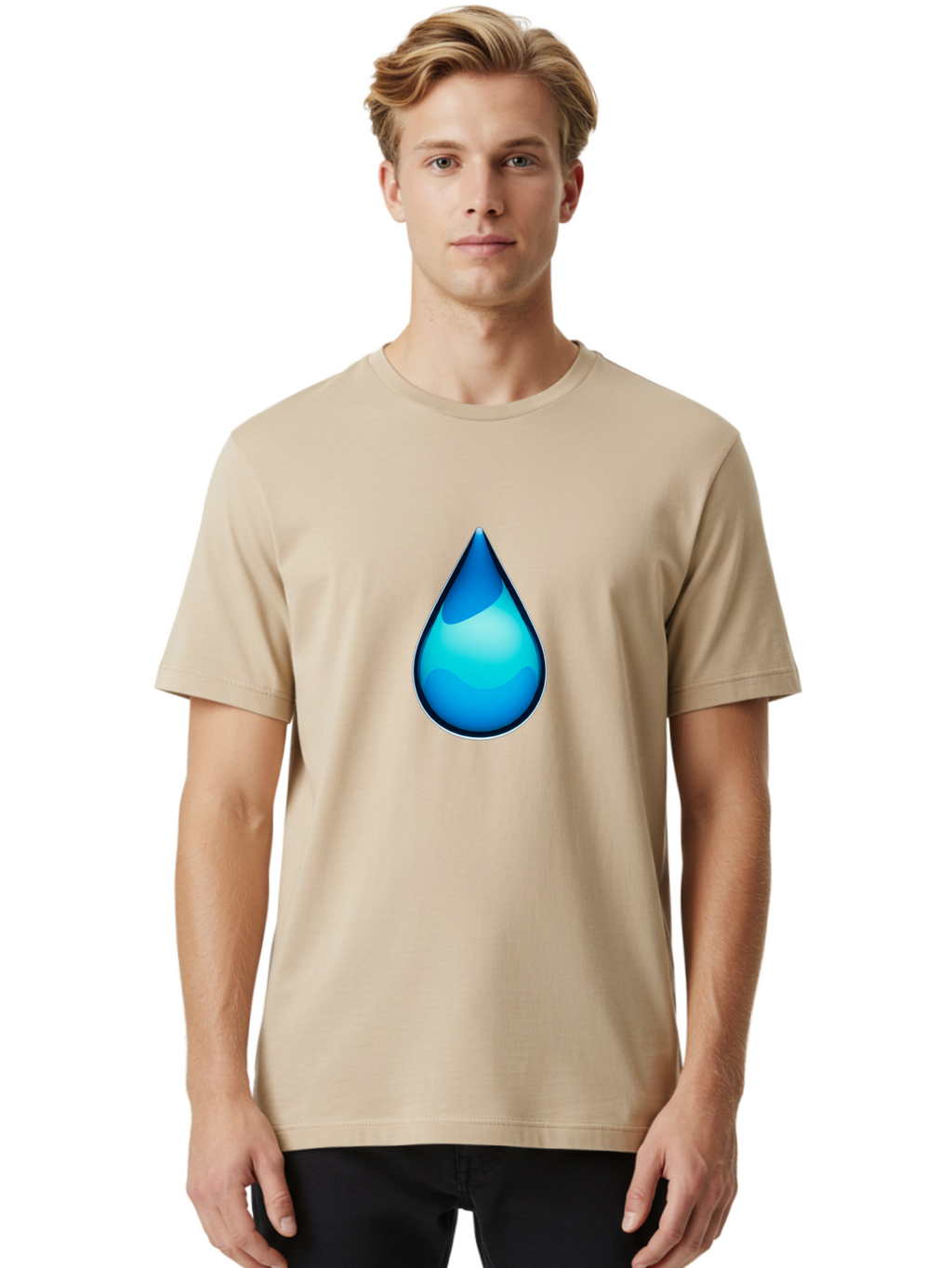 Water-Droplet-1 Men'S Graphic Tee, 100% Cotton, Comfortable Casual Summer Wear, Machine Washable, Vintage Camera, Old Camera, Antique Camera, Black Camera, Classic Photography, Photography Equipment, Nostalgic Device, Film Camera, Camera Art Bah360