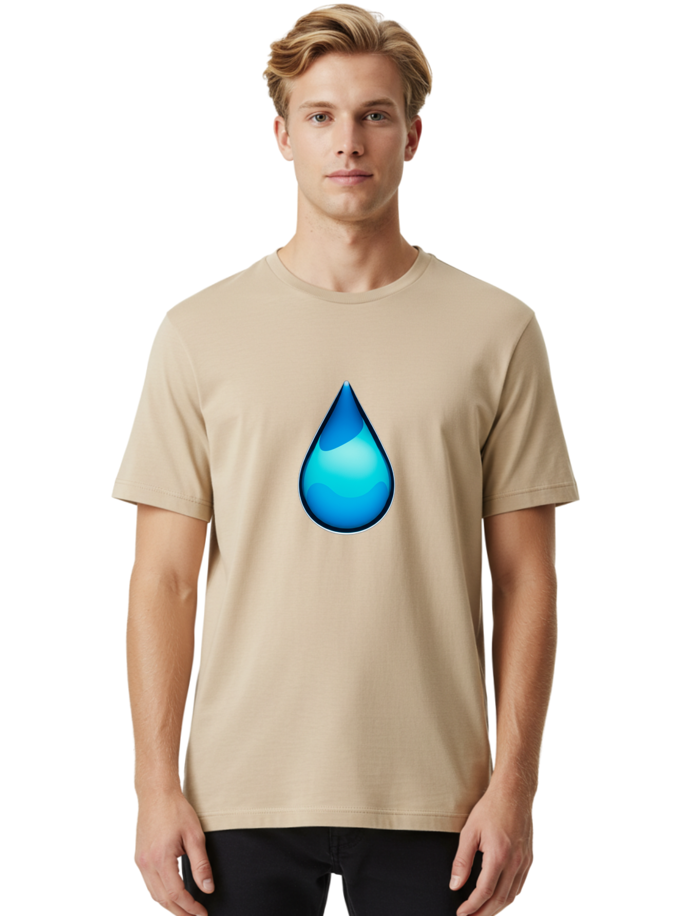 Water-Droplet-1 Men'S Graphic Tee, 100% Cotton, Comfortable Casual Summer Wear, Machine Washable, Vintage Camera, Old Camera, Antique Camera, Black Camera, Classic Photography, Photography Equipment, Nostalgic Device, Film Camera, Camera Art Bah360