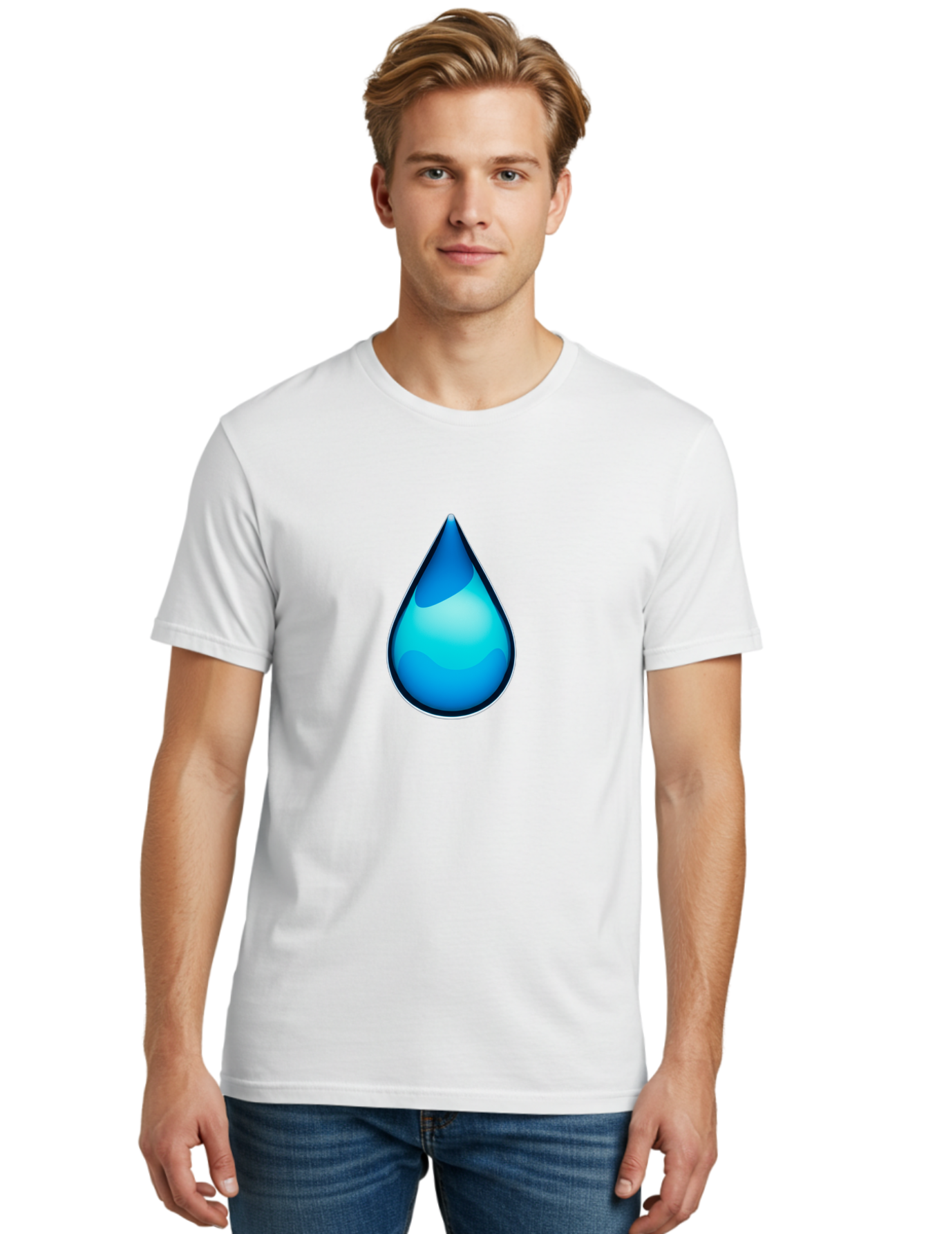 Water-Droplet-1 Men'S Graphic Tee, 100% Cotton, Comfortable Casual Summer Wear, Machine Washable, Vintage Camera, Old Camera, Antique Camera, Black Camera, Classic Photography, Photography Equipment, Nostalgic Device, Film Camera, Camera Art Bah360
