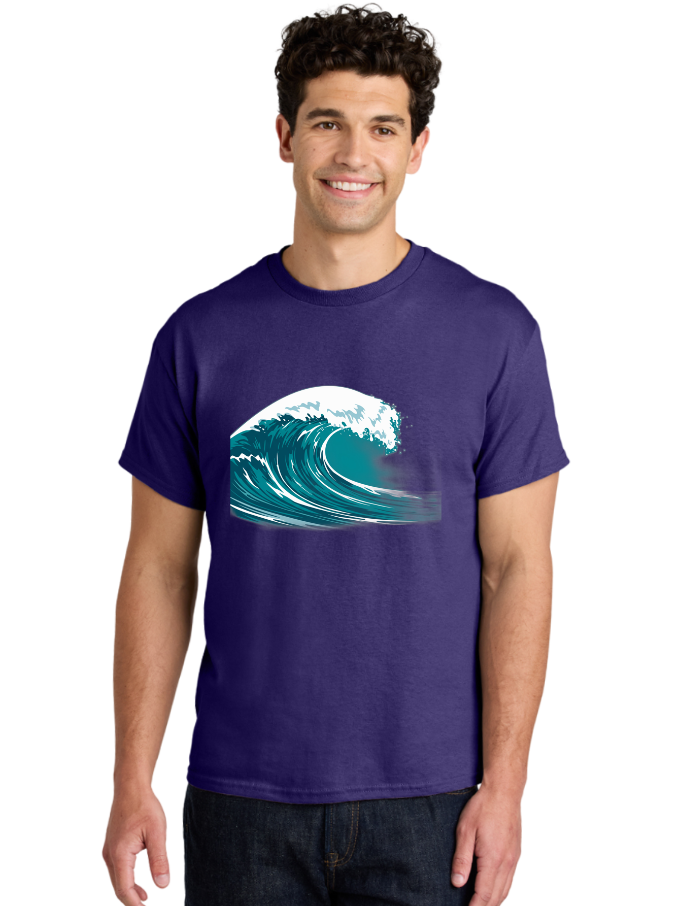 Wave Men'S Graphic Tee, 100% Cotton, Comfortable Casual Summer Wear, Machine Washable, Vintage Camera, Old Camera, Antique Camera, Black Camera, Classic Photography, Photography Equipment, Nostalgic Device, Film Camera, Camera Art Bah364