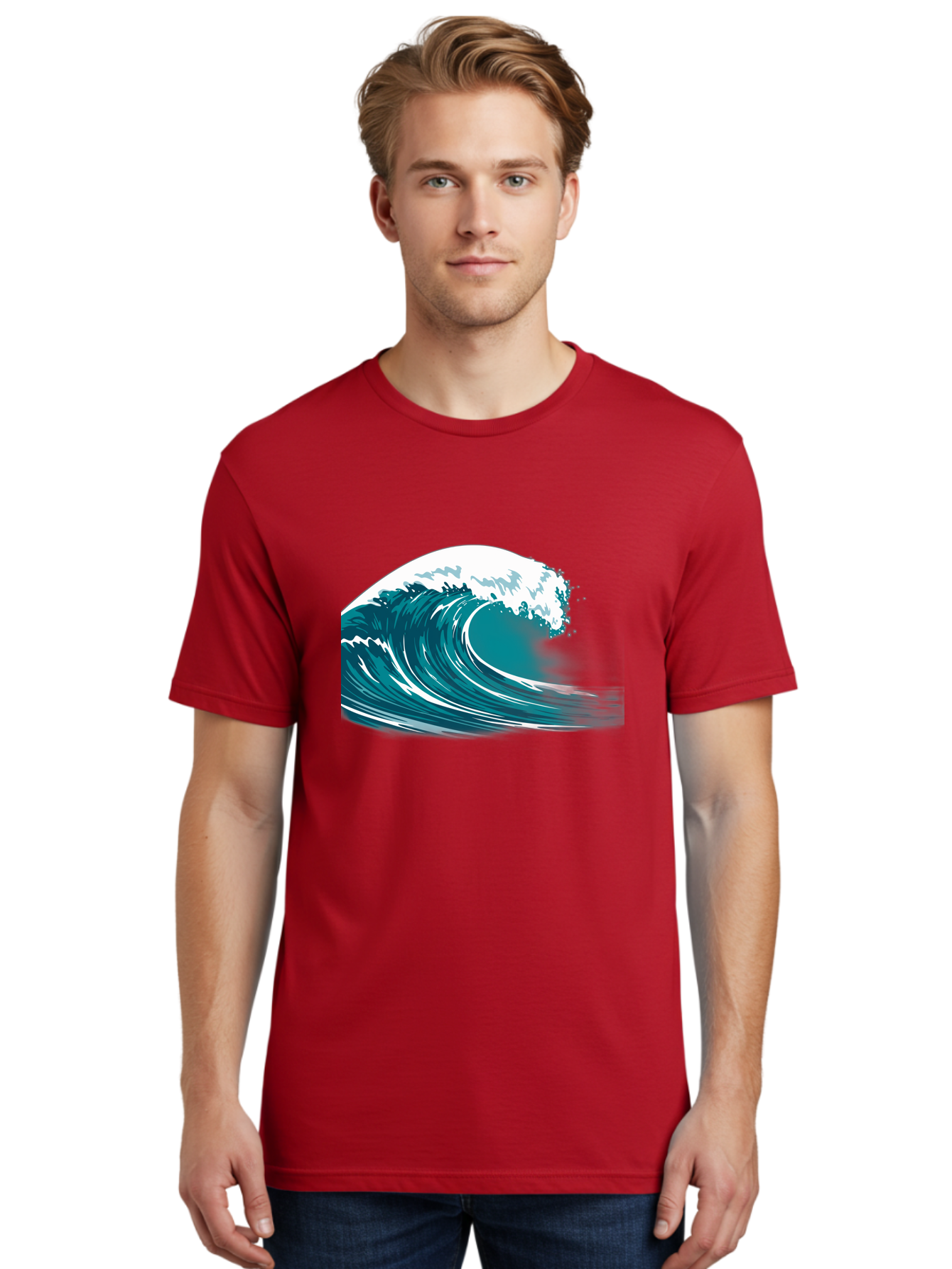 Wave Men'S Graphic Tee, 100% Cotton, Comfortable Casual Summer Wear, Machine Washable, Vintage Camera, Old Camera, Antique Camera, Black Camera, Classic Photography, Photography Equipment, Nostalgic Device, Film Camera, Camera Art Bah364