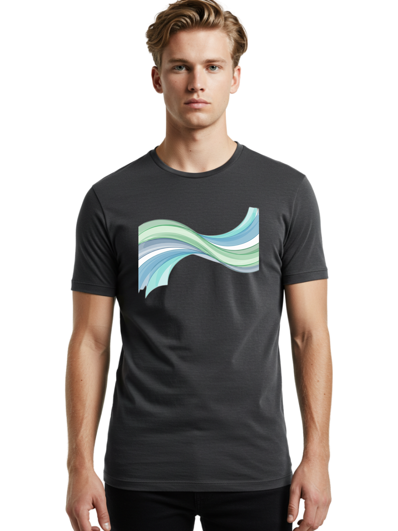 Wavy-Lines Men'S Graphic Tee, 100% Cotton, Comfortable Casual Summer Wear, Machine Washable, Vintage Camera, Old Camera, Antique Camera, Black Camera, Classic Photography, Photography Equipment, Nostalgic Device, Film Camera, Camera Art Bah365
