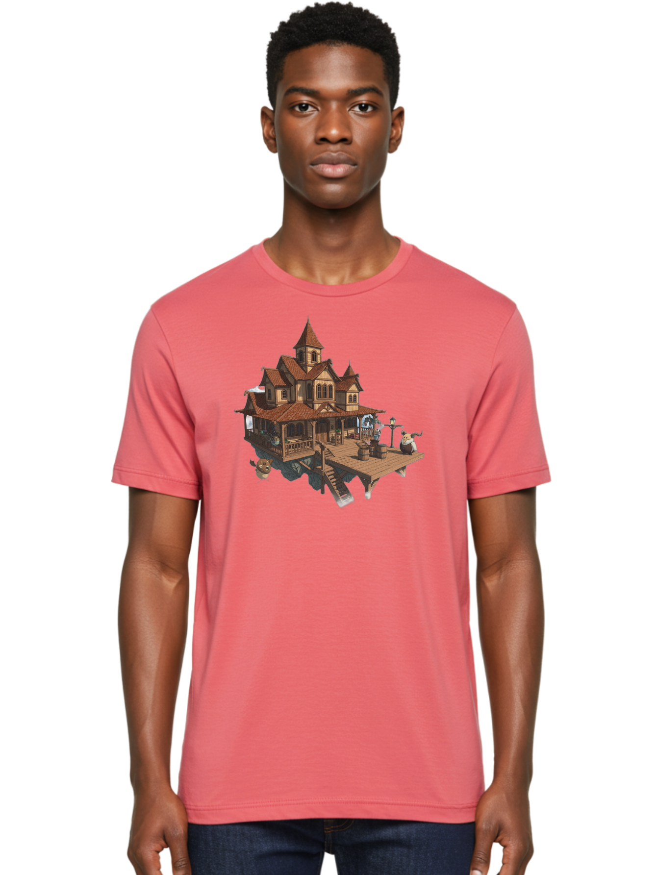 Whimsical-Wooden-Treehouse Men'S Graphic Tee, 100% Cotton, Comfortable Casual Summer Wear, Machine Washable, Vintage Camera, Old Camera, Antique Camera, Black Camera, Classic Photography, Photography Equipment, Nostalgic Device, Film Camera, Bah367