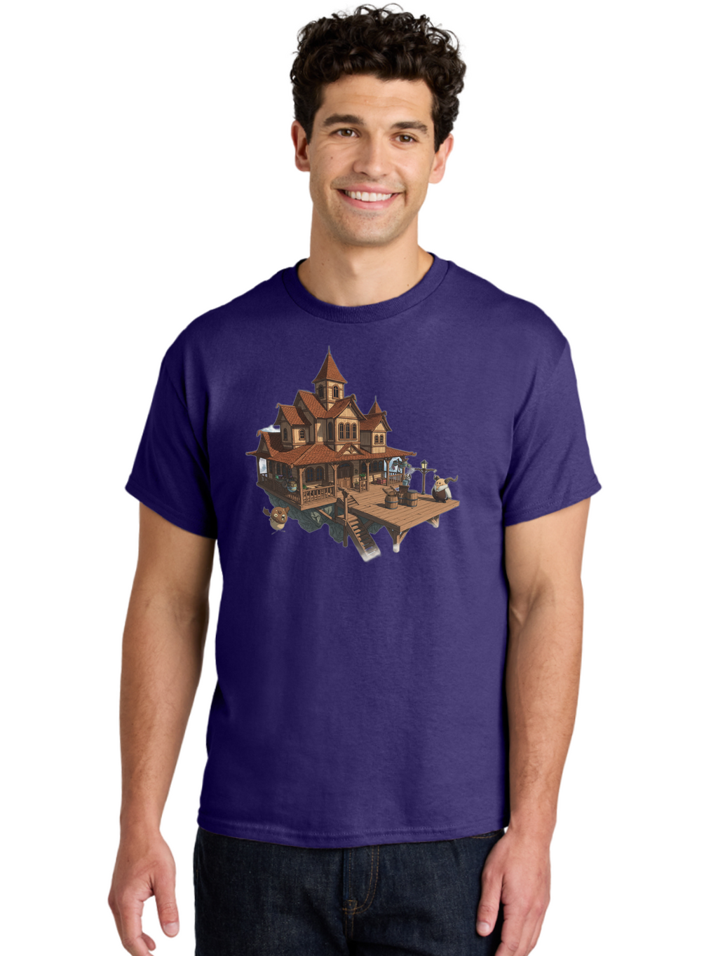 Whimsical-Wooden-Treehouse Men'S Graphic Tee, 100% Cotton, Comfortable Casual Summer Wear, Machine Washable, Vintage Camera, Old Camera, Antique Camera, Black Camera, Classic Photography, Photography Equipment, Nostalgic Device, Film Camera, Bah367