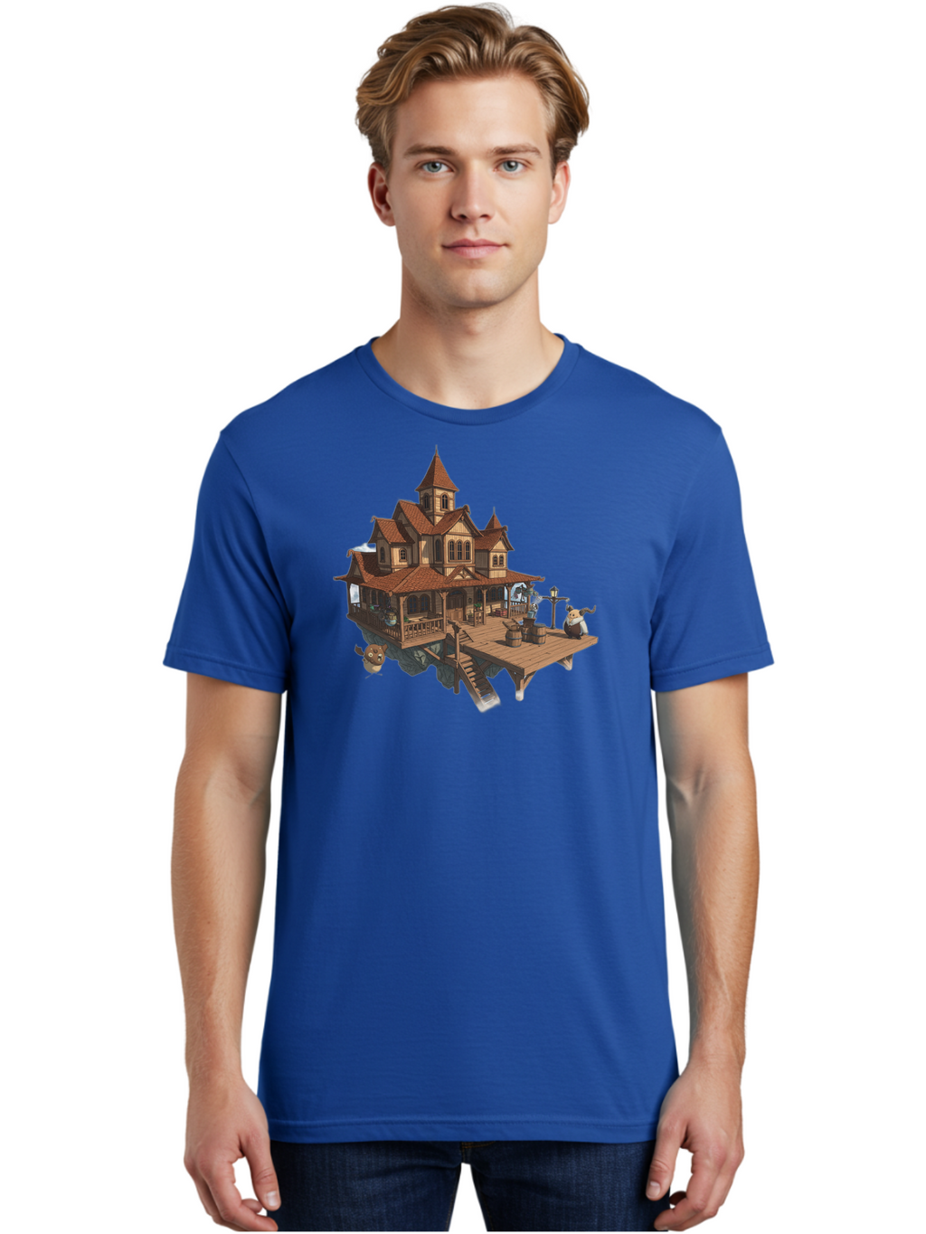 Whimsical-Wooden-Treehouse Men'S Graphic Tee, 100% Cotton, Comfortable Casual Summer Wear, Machine Washable, Vintage Camera, Old Camera, Antique Camera, Black Camera, Classic Photography, Photography Equipment, Nostalgic Device, Film Camera, Bah367
