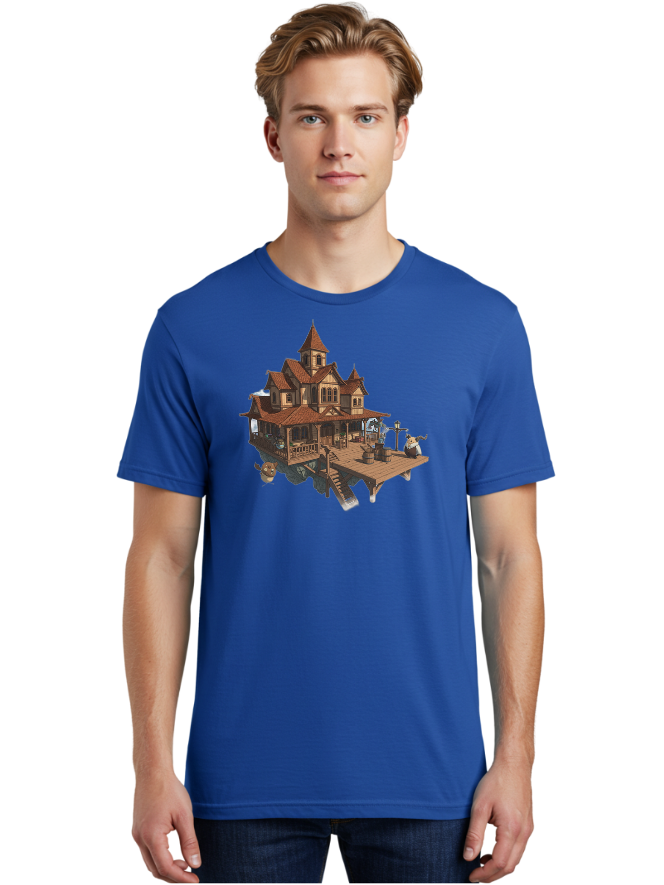 Whimsical-Wooden-Treehouse Men'S Graphic Tee, 100% Cotton, Comfortable Casual Summer Wear, Machine Washable, Vintage Camera, Old Camera, Antique Camera, Black Camera, Classic Photography, Photography Equipment, Nostalgic Device, Film Camera, Bah367