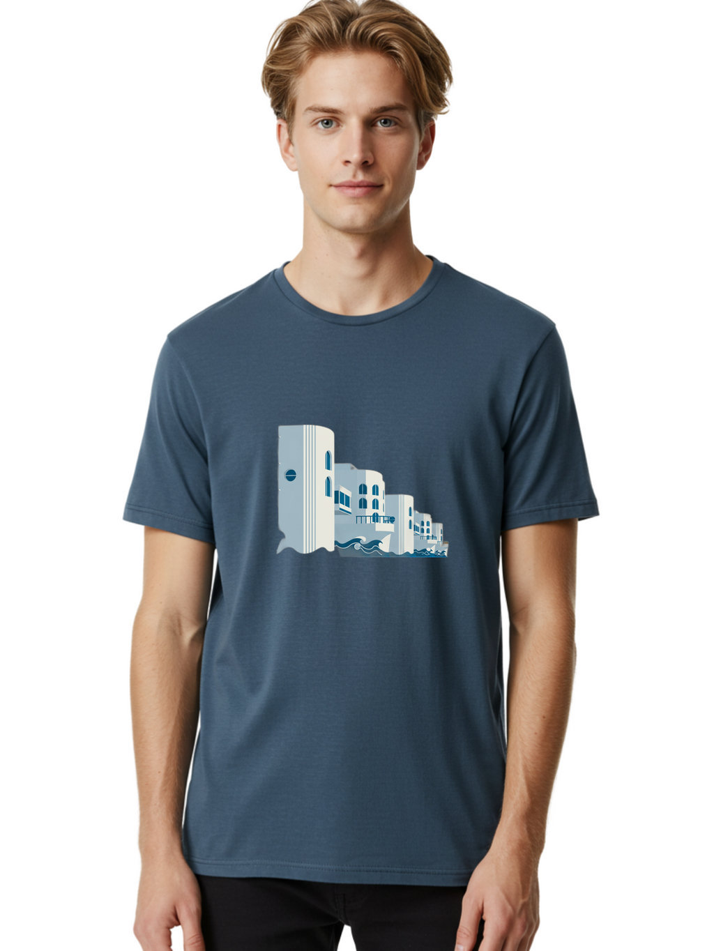 White-Buildings Men'S Graphic Tee, 100% Cotton, Comfortable Casual Summer Wear, Machine Washable, Vintage Camera, Old Camera, Antique Camera, Black Camera, Classic Photography, Photography Equipment, Nostalgic Device, Film Camera, Camera Art Bah369