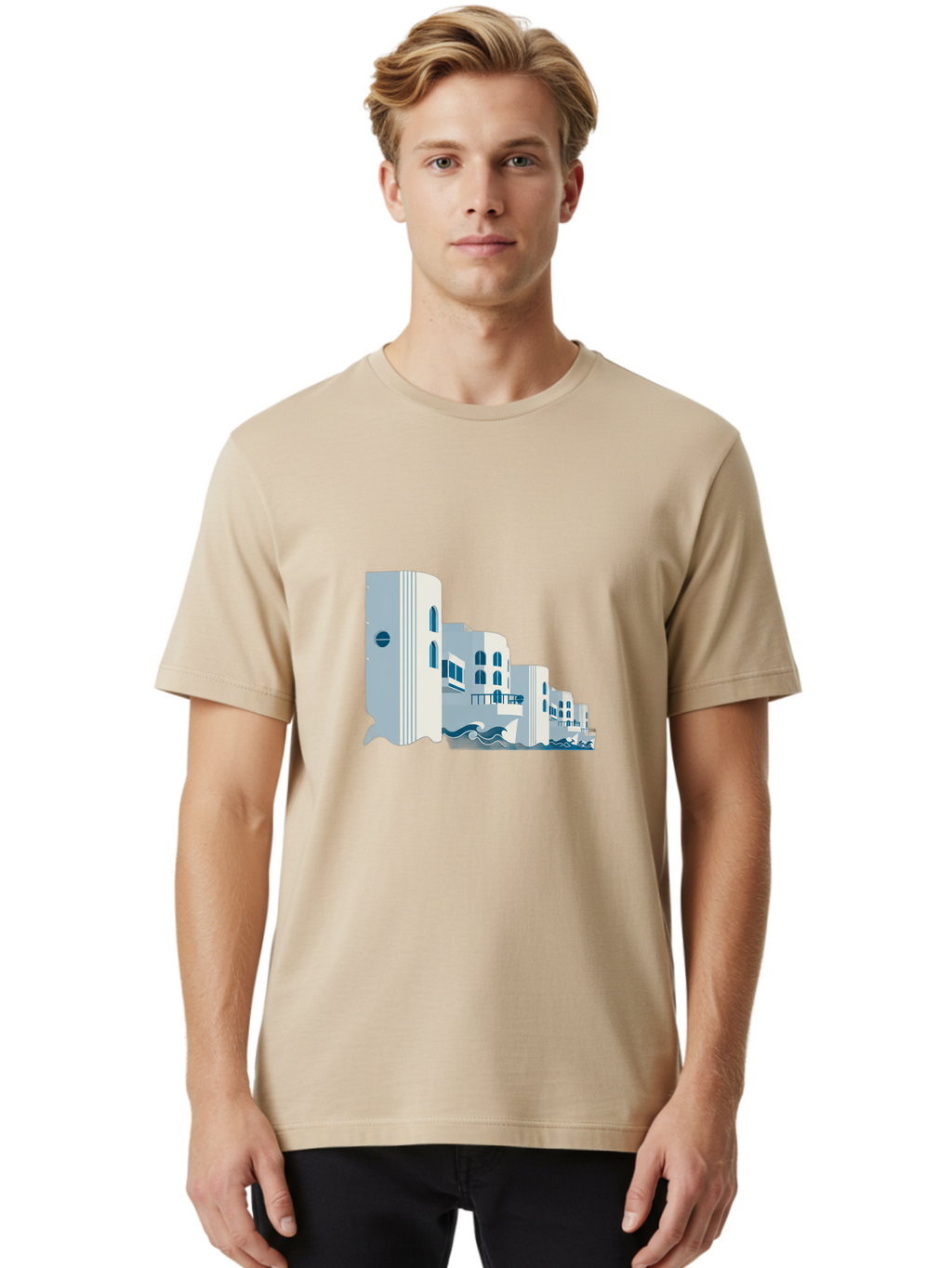 White-Buildings Men'S Graphic Tee, 100% Cotton, Comfortable Casual Summer Wear, Machine Washable, Vintage Camera, Old Camera, Antique Camera, Black Camera, Classic Photography, Photography Equipment, Nostalgic Device, Film Camera, Camera Art Bah369