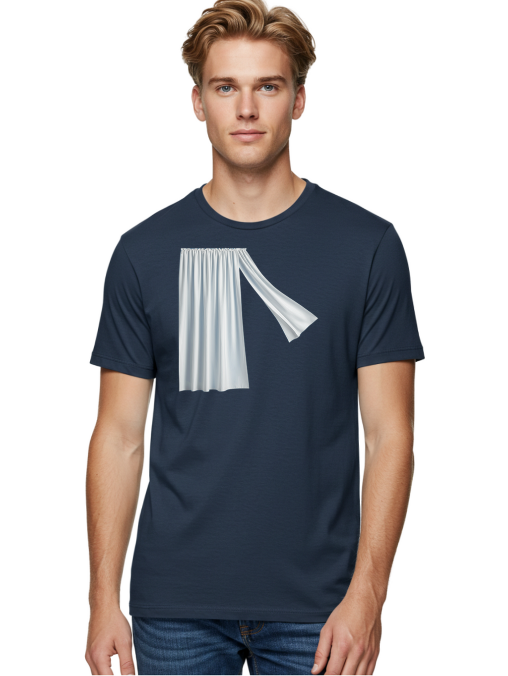 White-Curtain-2 Men'S Graphic Tee, 100% Cotton, Comfortable Casual Summer Wear, Machine Washable, Vintage Camera, Old Camera, Antique Camera, Black Camera, Classic Photography, Photography Equipment, Nostalgic Device, Film Camera, Camera Art Bah371