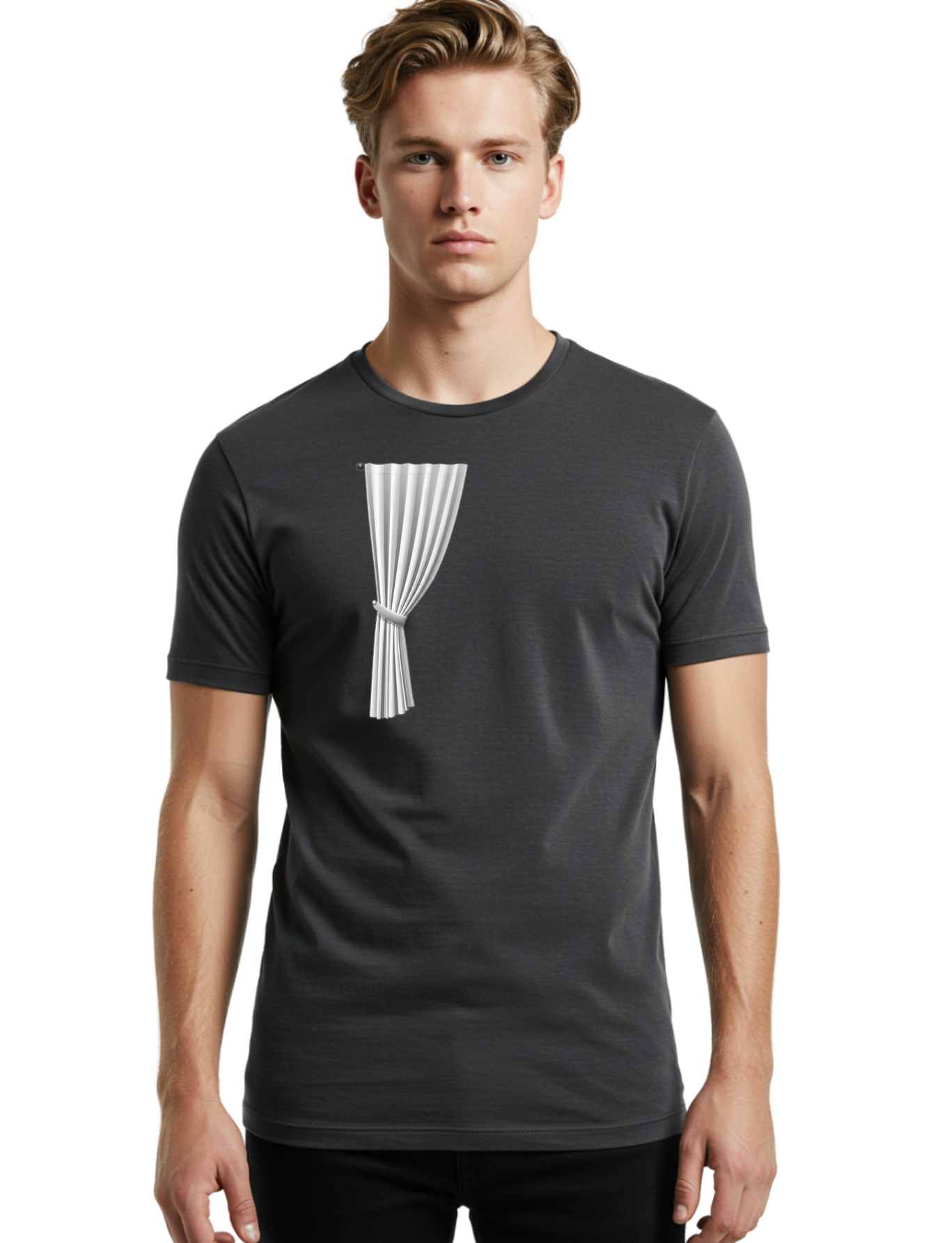 White-Curtain Men'S Graphic Tee, 100% Cotton, Comfortable Casual Summer Wear, Machine Washable, Vintage Camera, Old Camera, Antique Camera, Black Camera, Classic Photography, Photography Equipment, Nostalgic Device, Film Camera, Camera Art Bah372