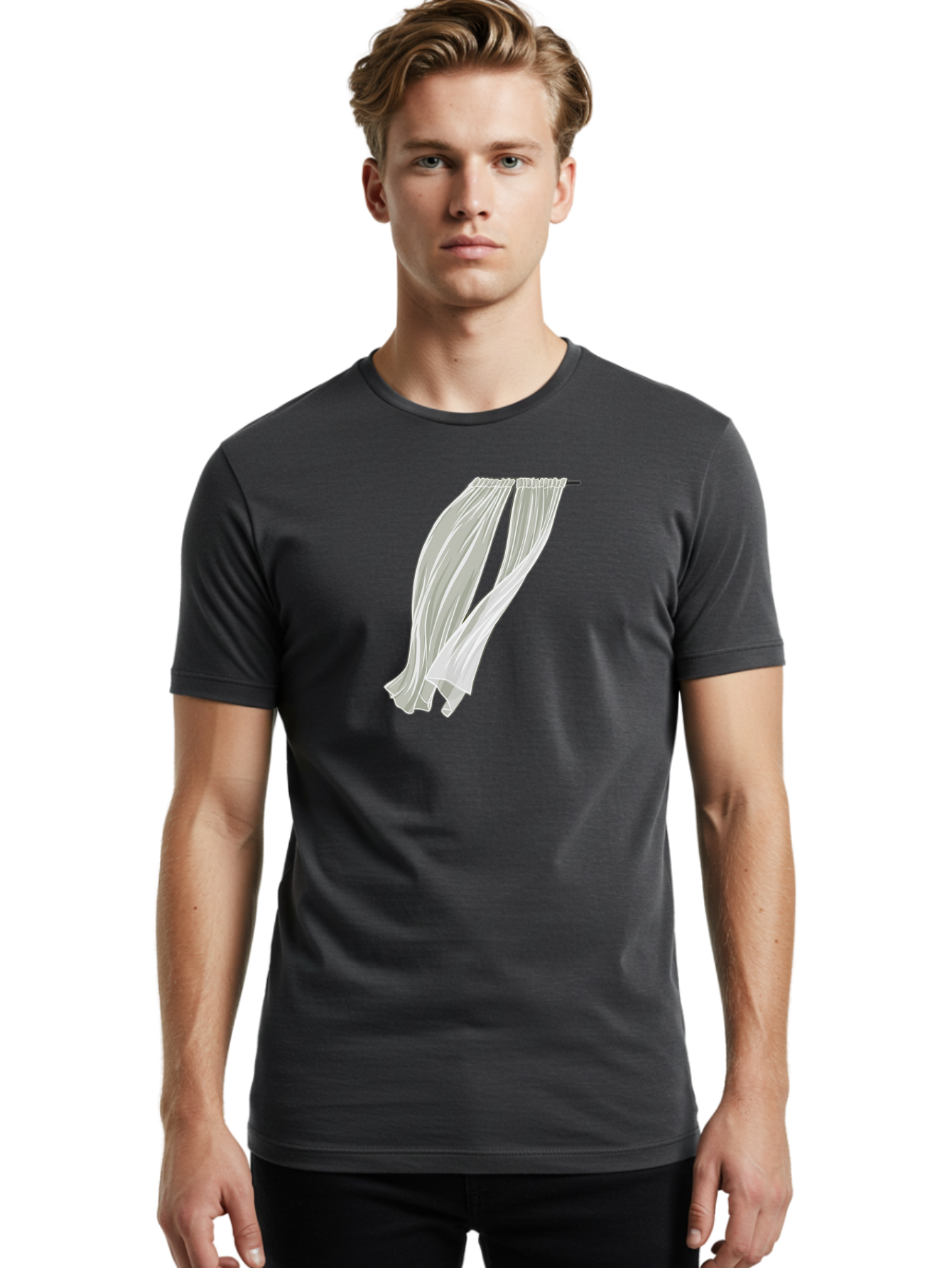 White-Curtains-1 Men'S Graphic Tee, 100% Cotton, Comfortable Casual Summer Wear, Machine Washable, Vintage Camera, Old Camera, Antique Camera, Black Camera, Classic Photography, Photography Equipment, Nostalgic Device, Film Camera, Camera Art Bah373
