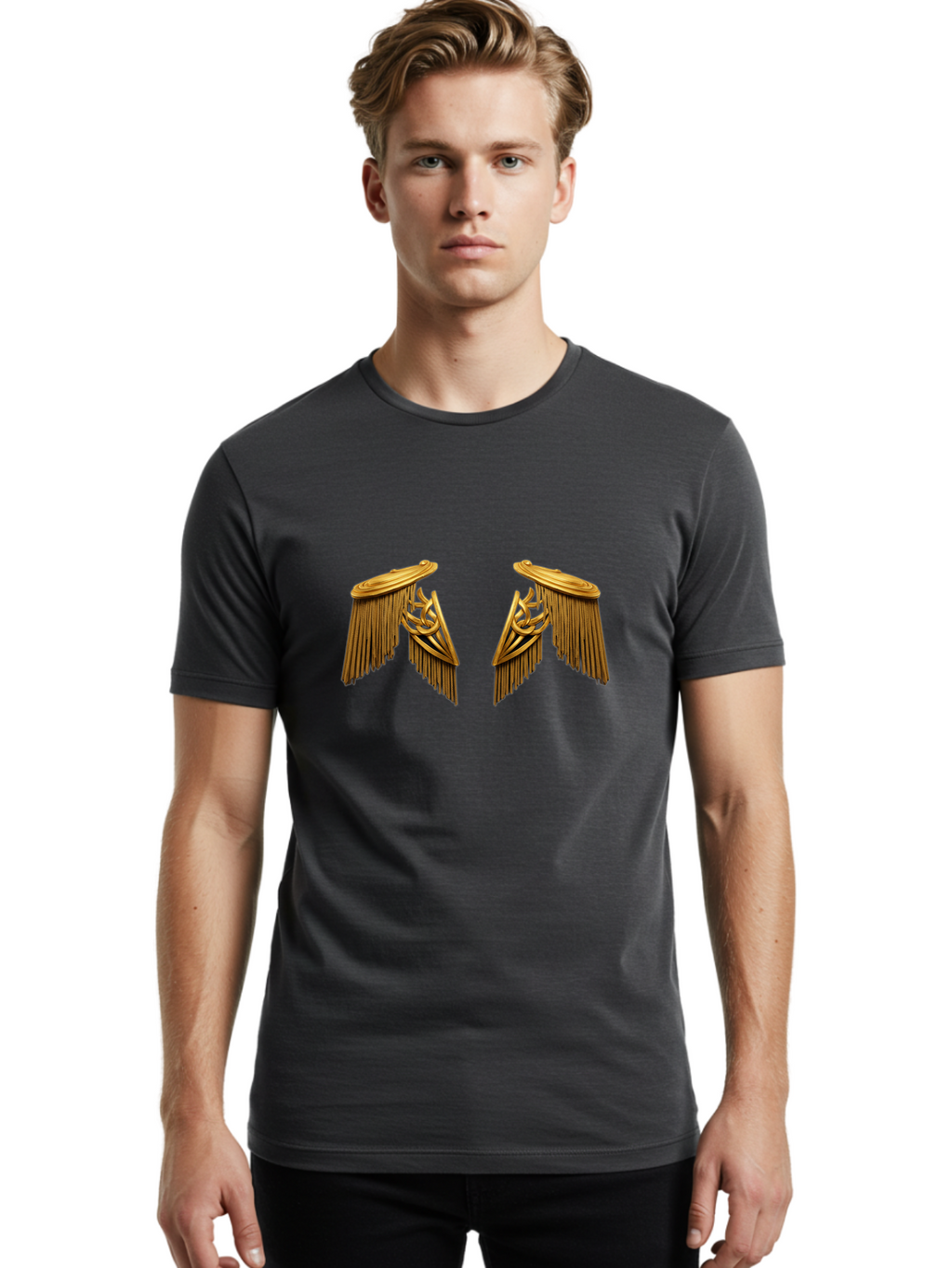Winged-Epaulettes Men'S Graphic Tee, 100% Cotton, Comfortable Casual Summer Wear, Machine Washable, Vintage Camera, Old Camera, Antique Camera, Black Camera, Classic Photography, Photography Equipment, Nostalgic Device, Film Camera, Camera Art Bah385