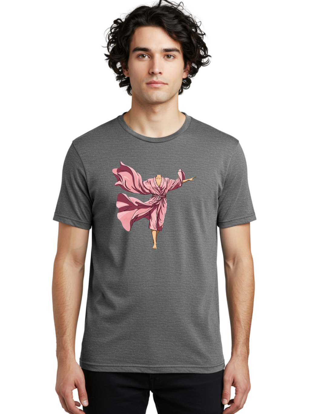 Woman-In-Flowing-Pink-Robe Men'S Graphic Tee, 100% Cotton, Comfortable Casual Summer Wear, Machine Washable, Vintage Camera, Old Camera, Antique Camera, Black Camera, Classic Photography, Photography Equipment, Nostalgic Device, Film Camera, Bah391