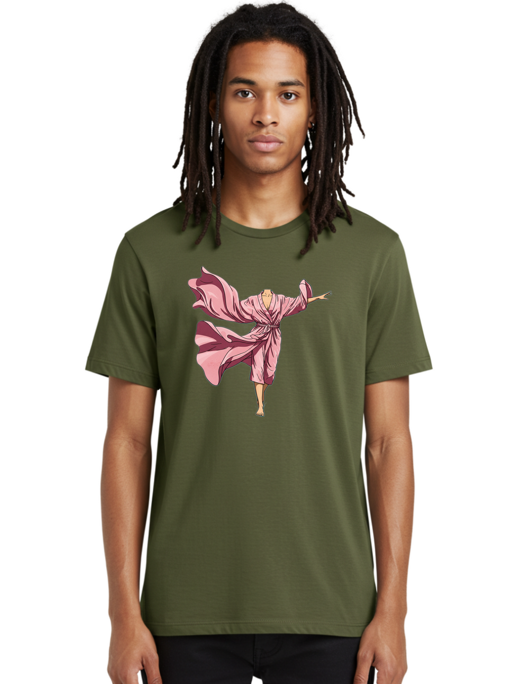 Woman-In-Flowing-Pink-Robe Men'S Graphic Tee, 100% Cotton, Comfortable Casual Summer Wear, Machine Washable, Vintage Camera, Old Camera, Antique Camera, Black Camera, Classic Photography, Photography Equipment, Nostalgic Device, Film Camera, Bah391