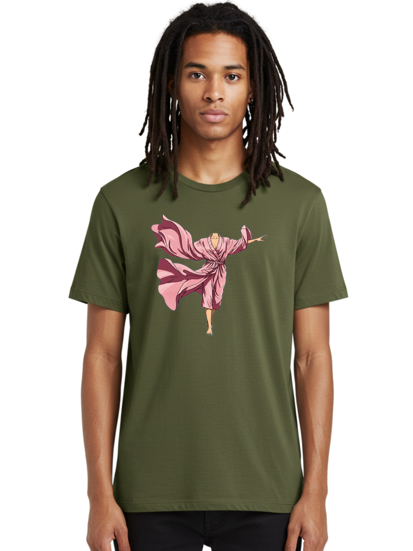 Woman-In-Flowing-Pink-Robe Men'S Graphic Tee, 100% Cotton, Comfortable Casual Summer Wear, Machine Washable, Vintage Camera, Old Camera, Antique Camera, Black Camera, Classic Photography, Photography Equipment, Nostalgic Device, Film Camera, Bah391