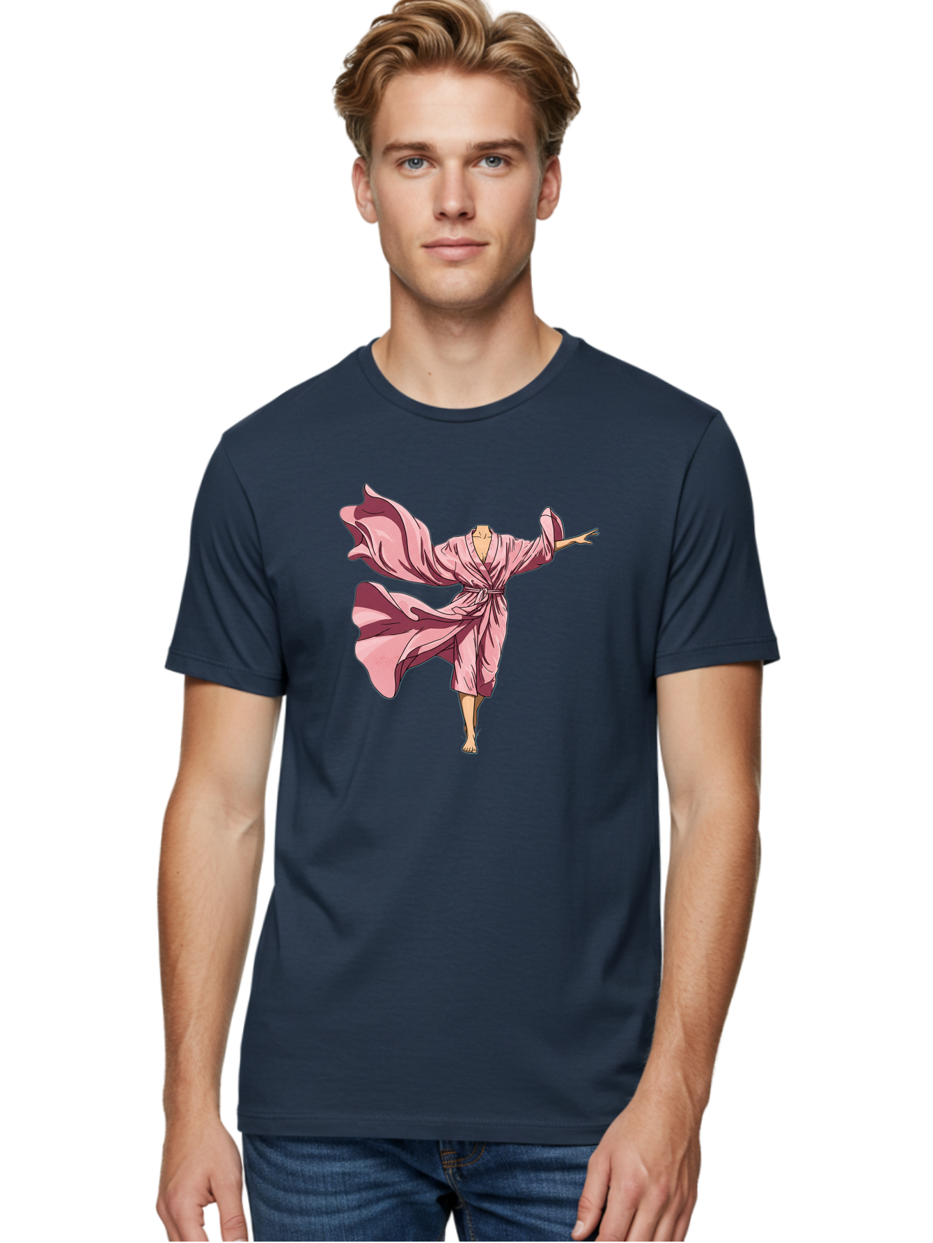 Woman-In-Flowing-Pink-Robe Men'S Graphic Tee, 100% Cotton, Comfortable Casual Summer Wear, Machine Washable, Vintage Camera, Old Camera, Antique Camera, Black Camera, Classic Photography, Photography Equipment, Nostalgic Device, Film Camera, Bah391