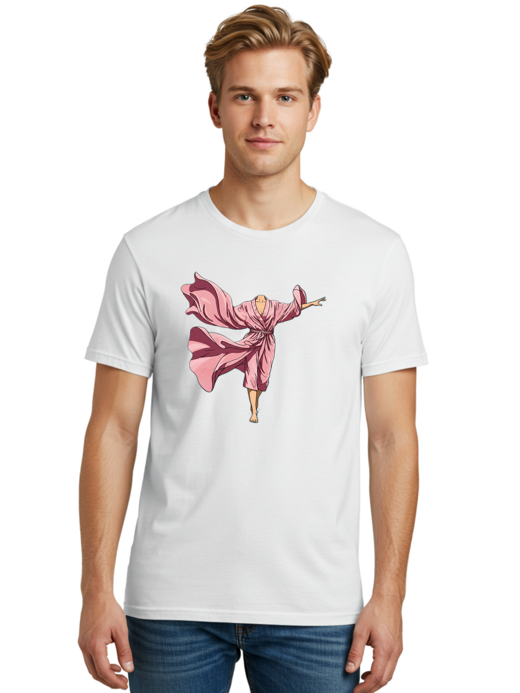 Woman-In-Flowing-Pink-Robe Men'S Graphic Tee, 100% Cotton, Comfortable Casual Summer Wear, Machine Washable, Vintage Camera, Old Camera, Antique Camera, Black Camera, Classic Photography, Photography Equipment, Nostalgic Device, Film Camera, Bah391