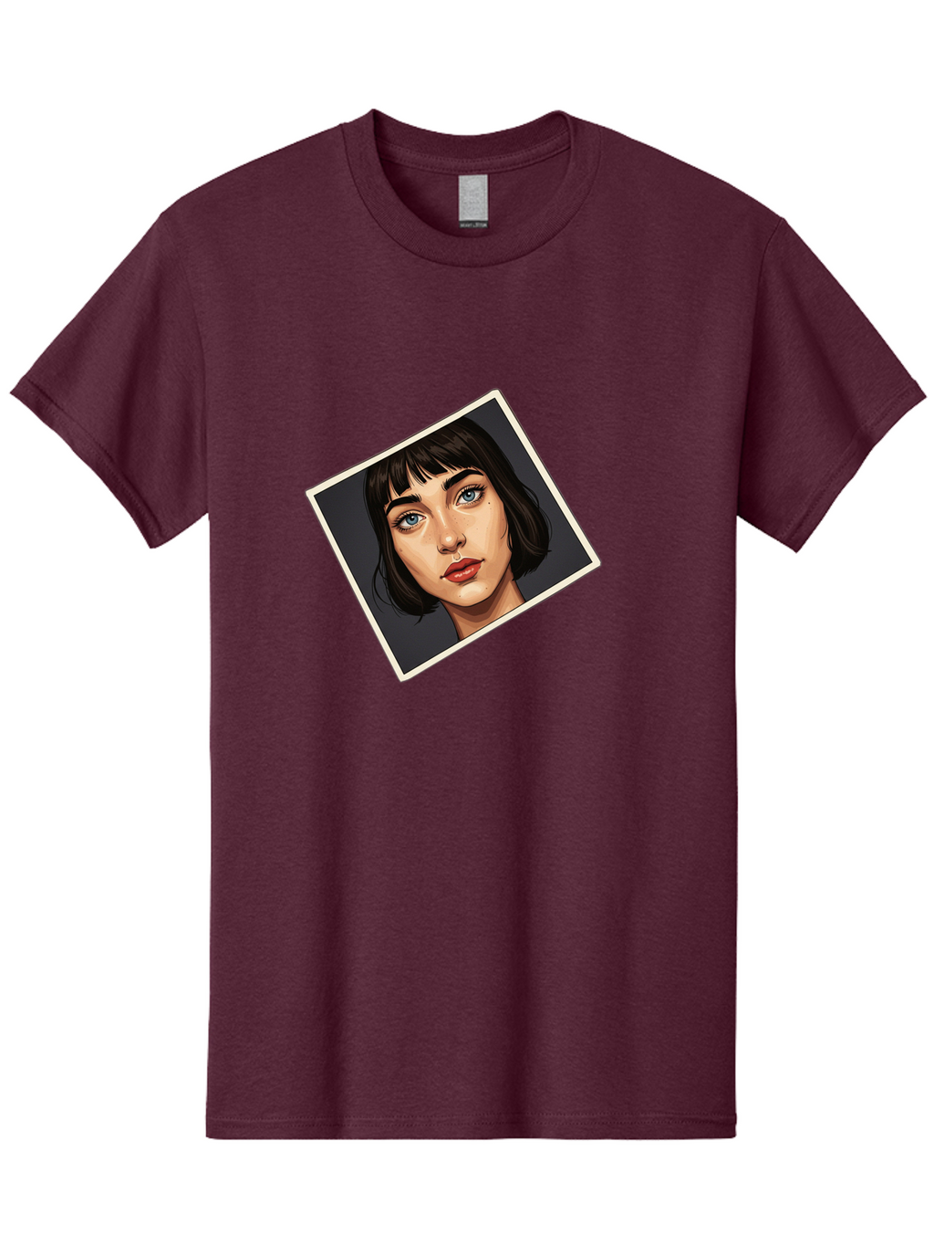 Woman-Portrait Men'S Graphic Tee, 100% Cotton, Comfortable Casual Summer Wear, Machine Washable, Vintage Camera, Old Camera, Antique Camera, Black Camera, Classic Photography, Photography Equipment, Nostalgic Device, Film Camera, Camera Art Bah394