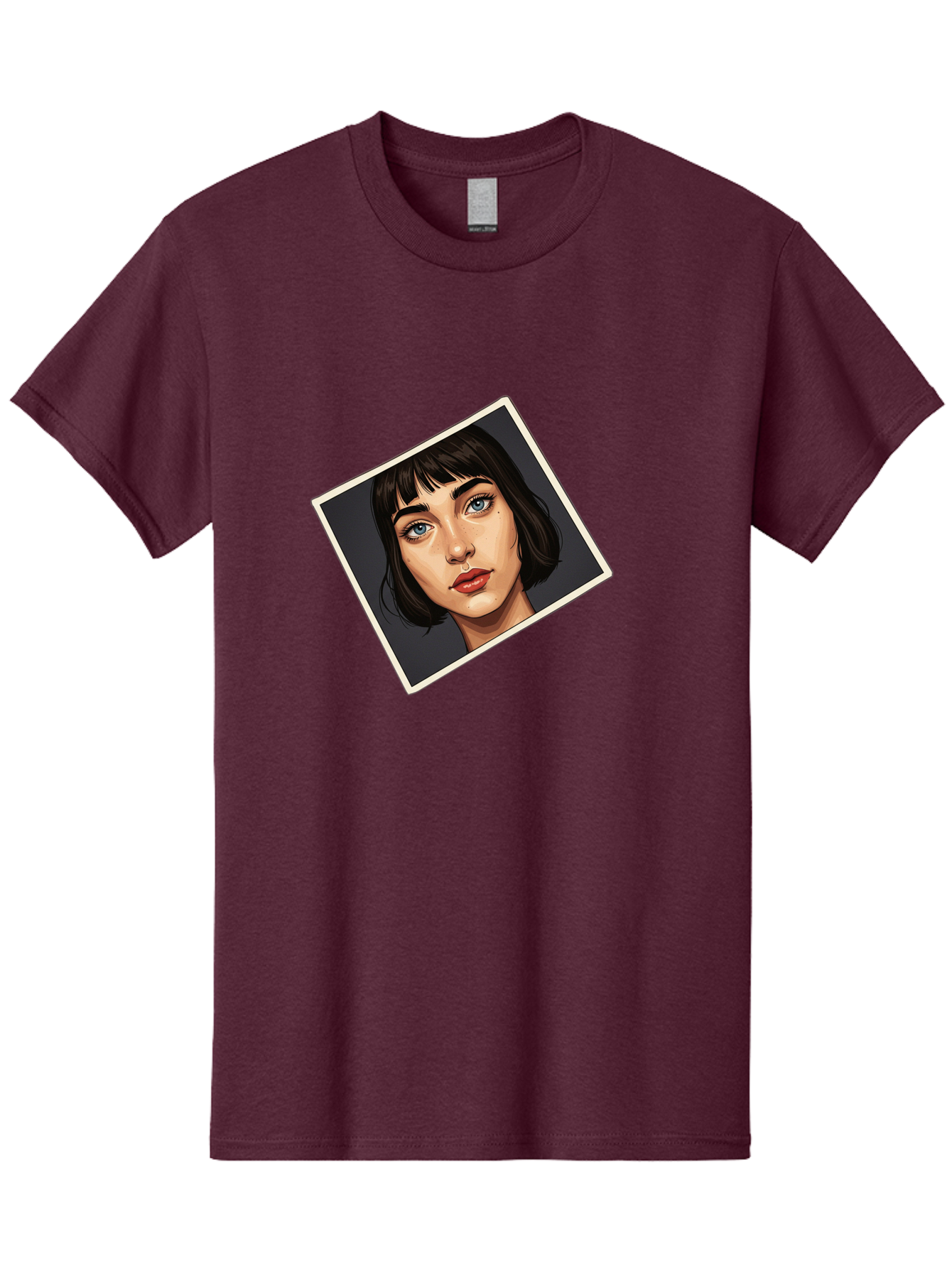 Woman-Portrait Men'S Graphic Tee, 100% Cotton, Comfortable Casual Summer Wear, Machine Washable, Vintage Camera, Old Camera, Antique Camera, Black Camera, Classic Photography, Photography Equipment, Nostalgic Device, Film Camera, Camera Art Bah394