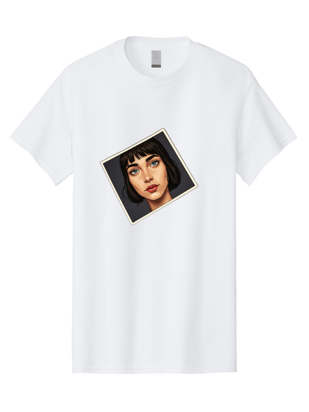 Woman-Portrait Men'S Graphic Tee, 100% Cotton, Comfortable Casual Summer Wear, Machine Washable, Vintage Camera, Old Camera, Antique Camera, Black Camera, Classic Photography, Photography Equipment, Nostalgic Device, Film Camera, Camera Art Bah394