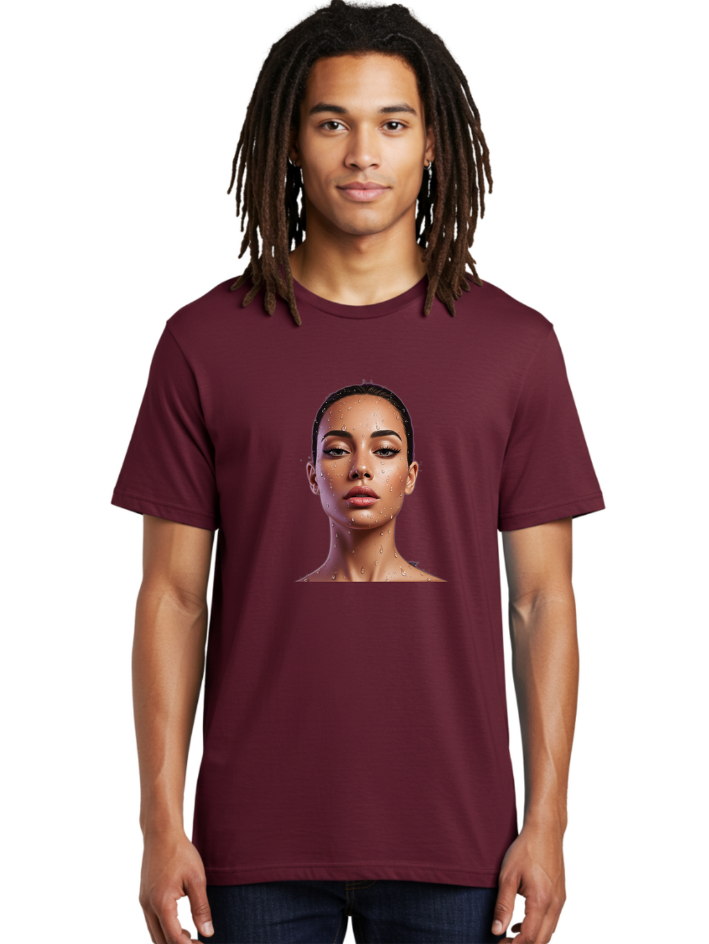 Woman-With-Water-Droplets Men'S Graphic Tee, 100% Cotton, Comfortable Casual Summer Wear, Machine Washable, Vintage Camera, Old Camera, Antique Camera, Black Camera, Classic Photography, Photography Equipment, Nostalgic Device, Film Camera, Bah397