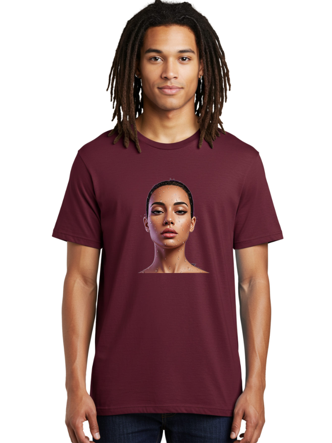 Woman-With-Water-Droplets Men'S Graphic Tee, 100% Cotton, Comfortable Casual Summer Wear, Machine Washable, Vintage Camera, Old Camera, Antique Camera, Black Camera, Classic Photography, Photography Equipment, Nostalgic Device, Film Camera, Bah397