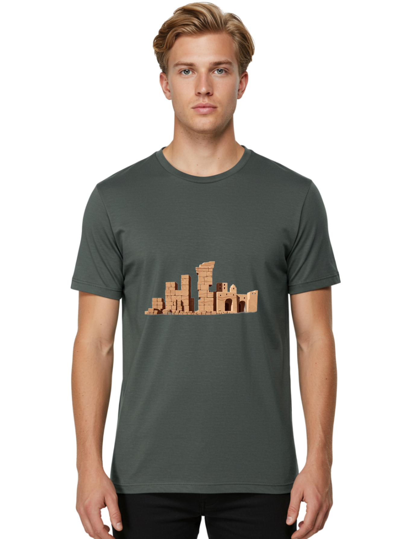 Wooden-Building-Blocks Men'S Graphic Tee, 100% Cotton, Comfortable Casual Summer Wear, Machine Washable, Vintage Camera, Old Camera, Antique Camera, Black Camera, Classic Photography, Photography Equipment, Nostalgic Device, Film Camera, Bah398