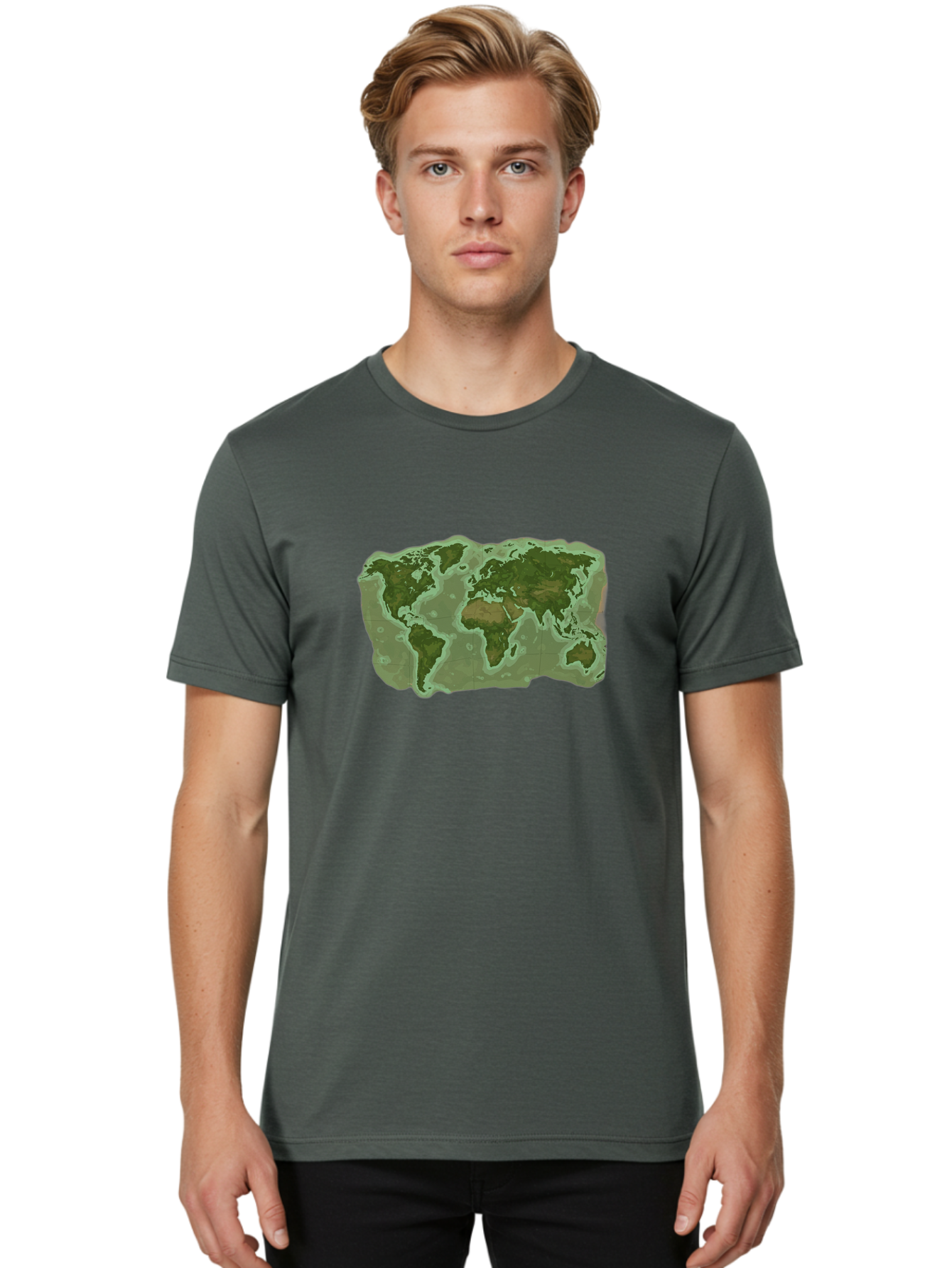 World-Map Men'S Graphic Tee, 100% Cotton, Comfortable Casual Summer Wear, Machine Washable, Vintage Camera, Old Camera, Antique Camera, Black Camera, Classic Photography, Photography Equipment, Nostalgic Device, Film Camera, Camera Art Bah403