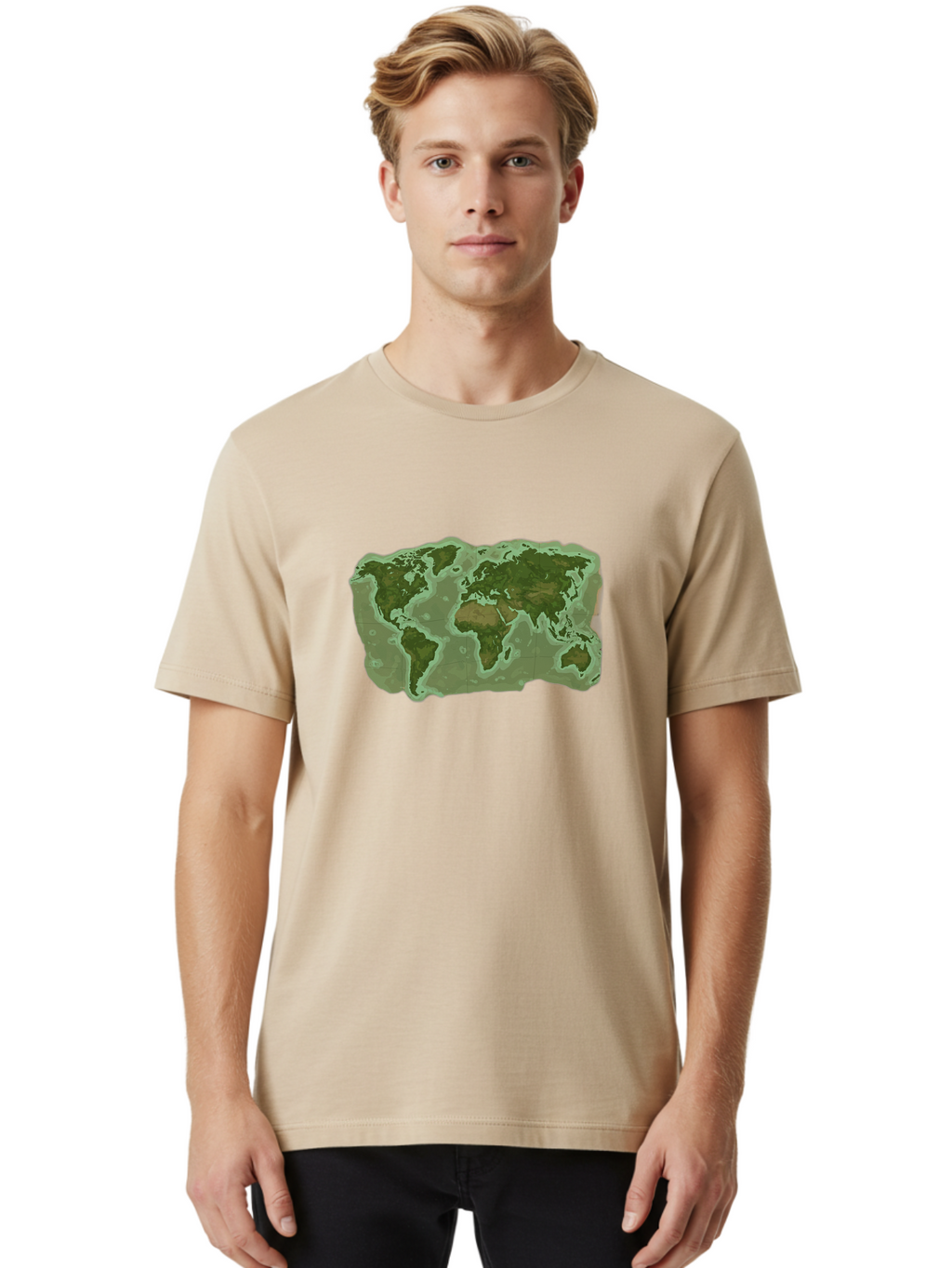 World-Map Men'S Graphic Tee, 100% Cotton, Comfortable Casual Summer Wear, Machine Washable, Vintage Camera, Old Camera, Antique Camera, Black Camera, Classic Photography, Photography Equipment, Nostalgic Device, Film Camera, Camera Art Bah403
