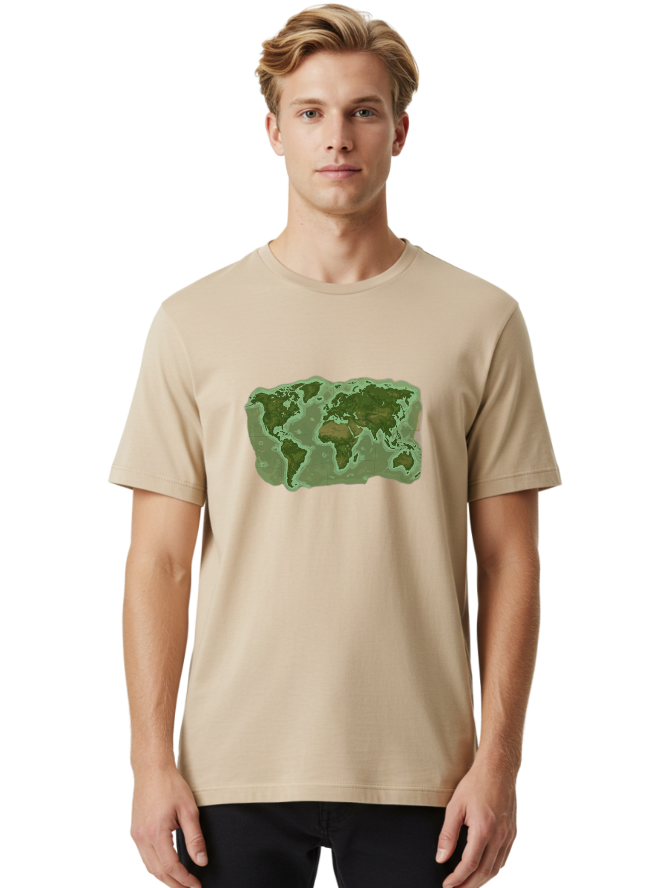 World-Map Men'S Graphic Tee, 100% Cotton, Comfortable Casual Summer Wear, Machine Washable, Vintage Camera, Old Camera, Antique Camera, Black Camera, Classic Photography, Photography Equipment, Nostalgic Device, Film Camera, Camera Art Bah403