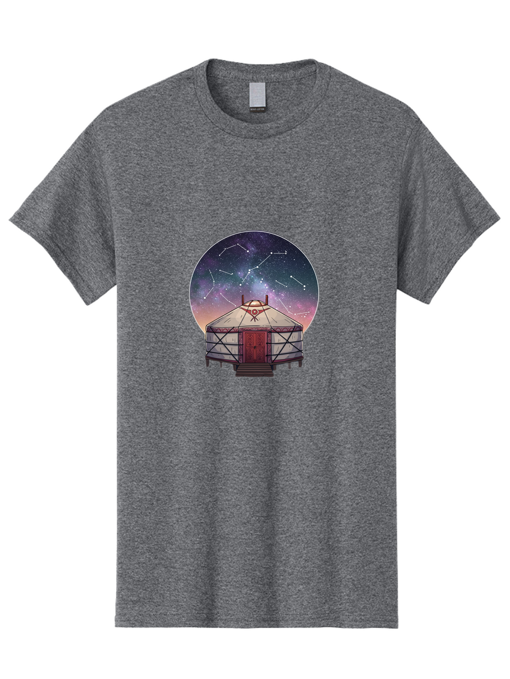 Yurt-Under-Constellations Men'S Graphic Tee, 100% Cotton, Comfortable Casual Summer Wear, Machine Washable, Vintage Camera, Old Camera, Antique Camera, Black Camera, Classic Photography, Photography Equipment, Nostalgic Device, Film Camera, Bah411